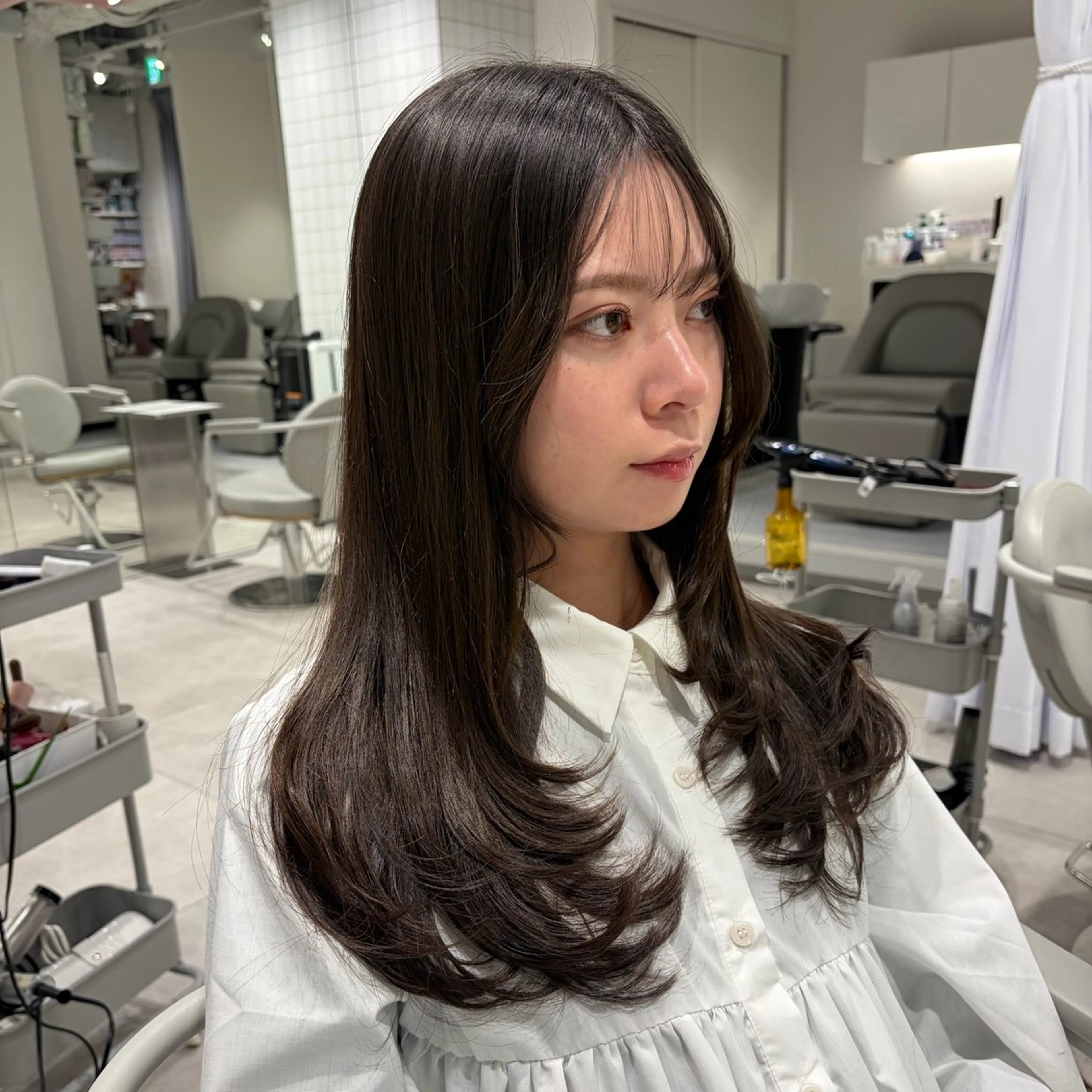 ロング ロングレイヤー レイヤーカット ロング レイヤー♡ 石川優奈のヘアスタイル