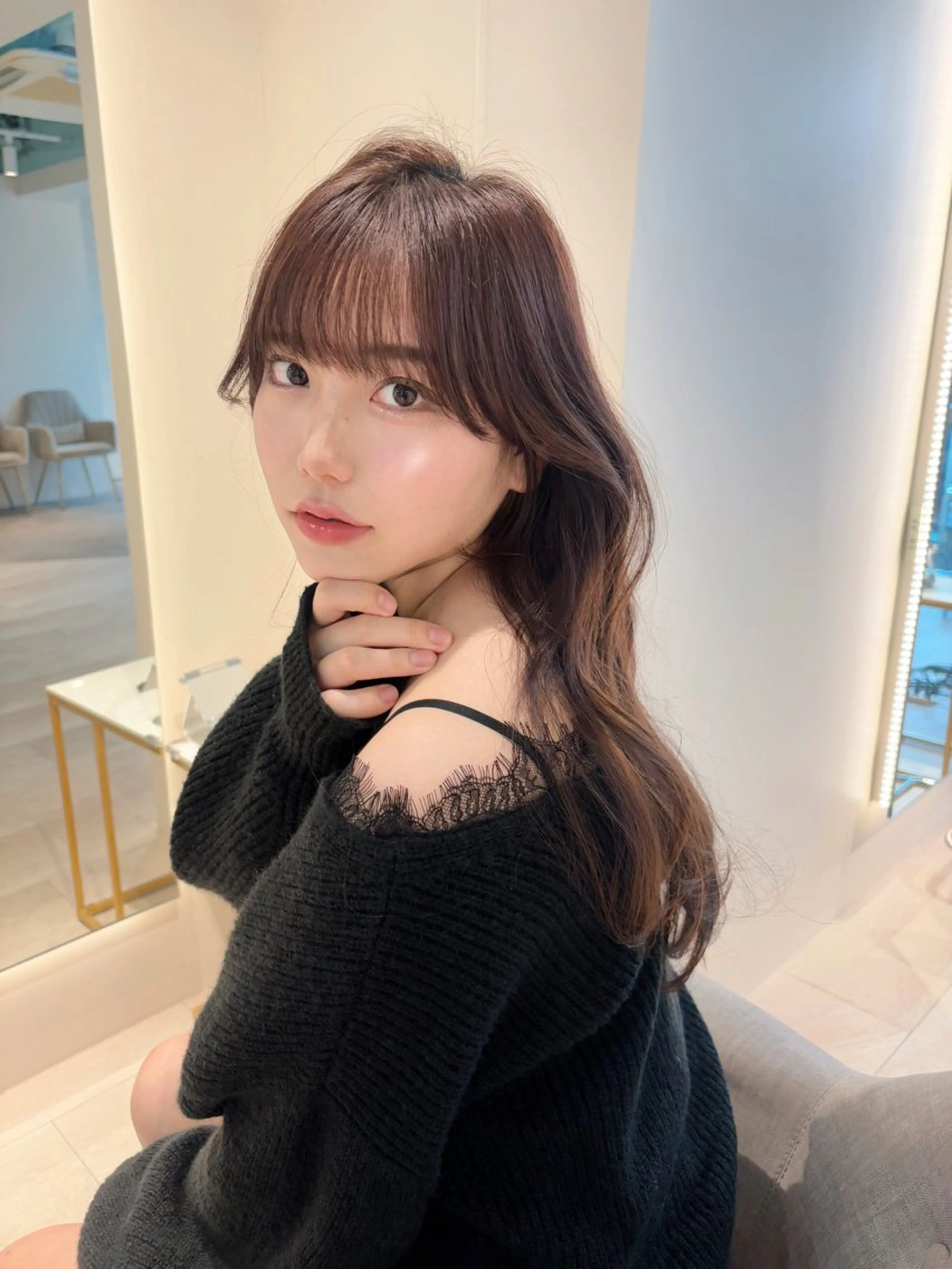 ロング レイヤーカット/ 透明感カラー🤍楓のヘアスタイル