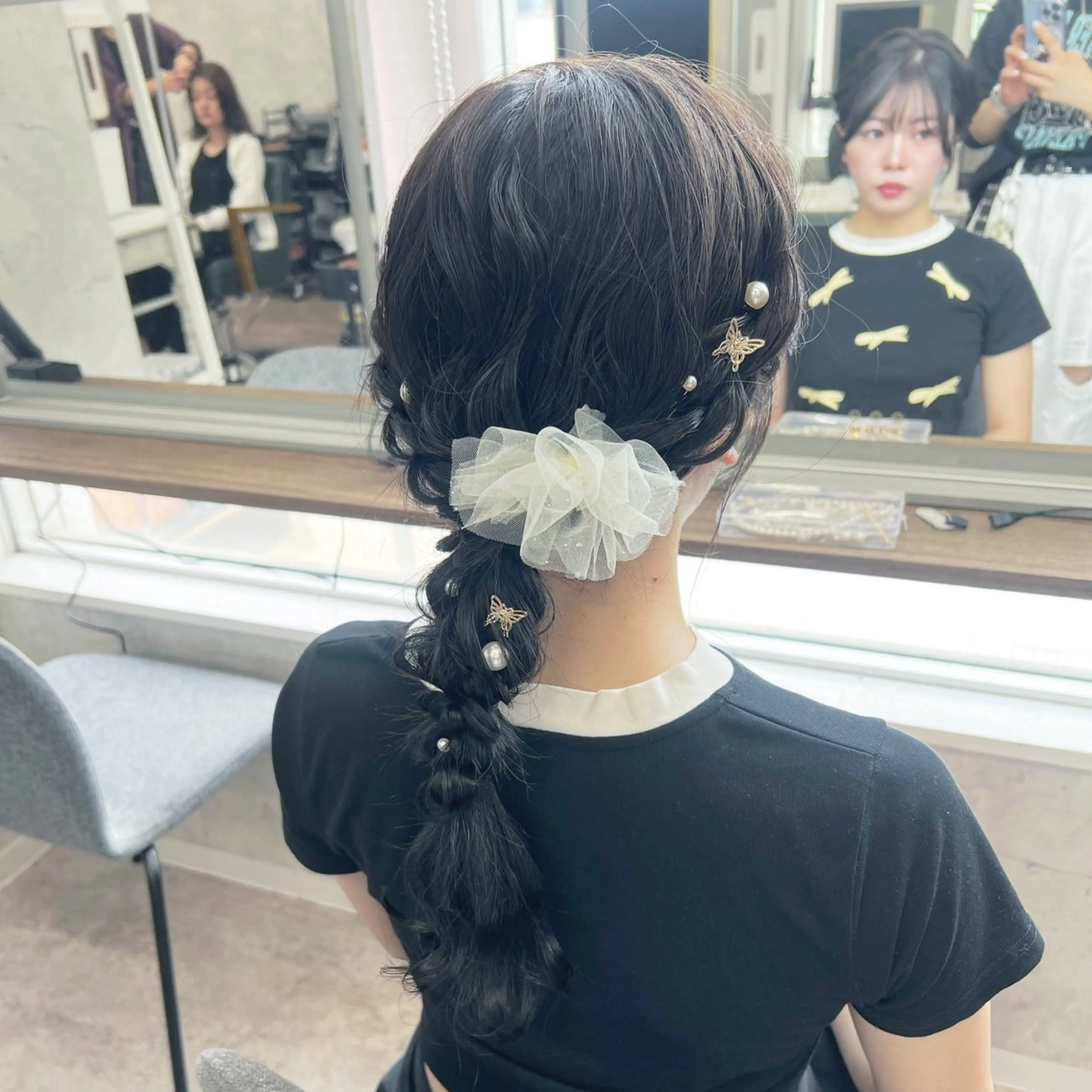 ロング ヘアアレンジ JUNSHIN🦋 ヘアセット／カラーのヘアスタイル