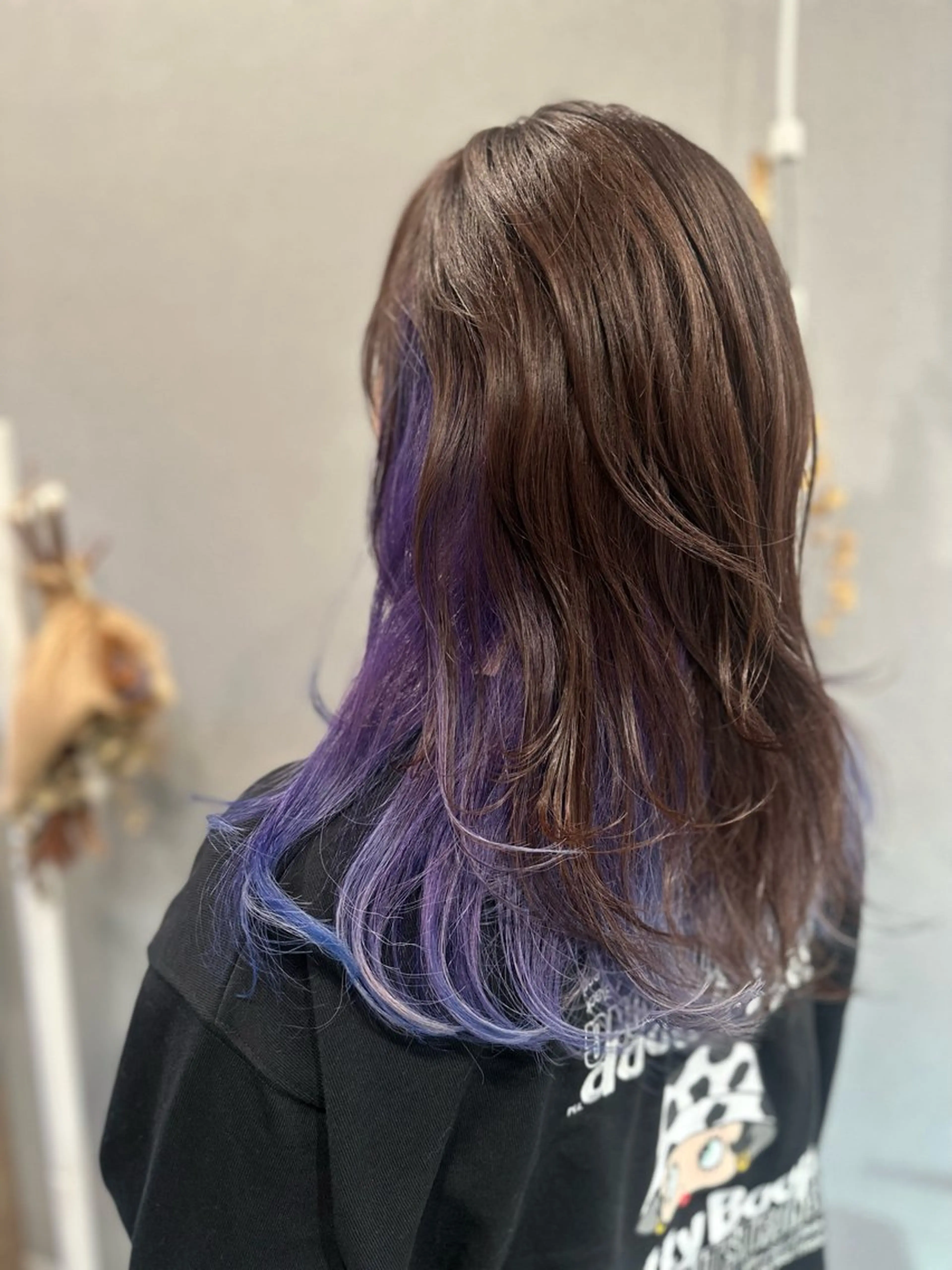 ロング カラー グラデーションカラー インナーカラー パープルカラー ヘアカラー K Harukaのヘアスタイル