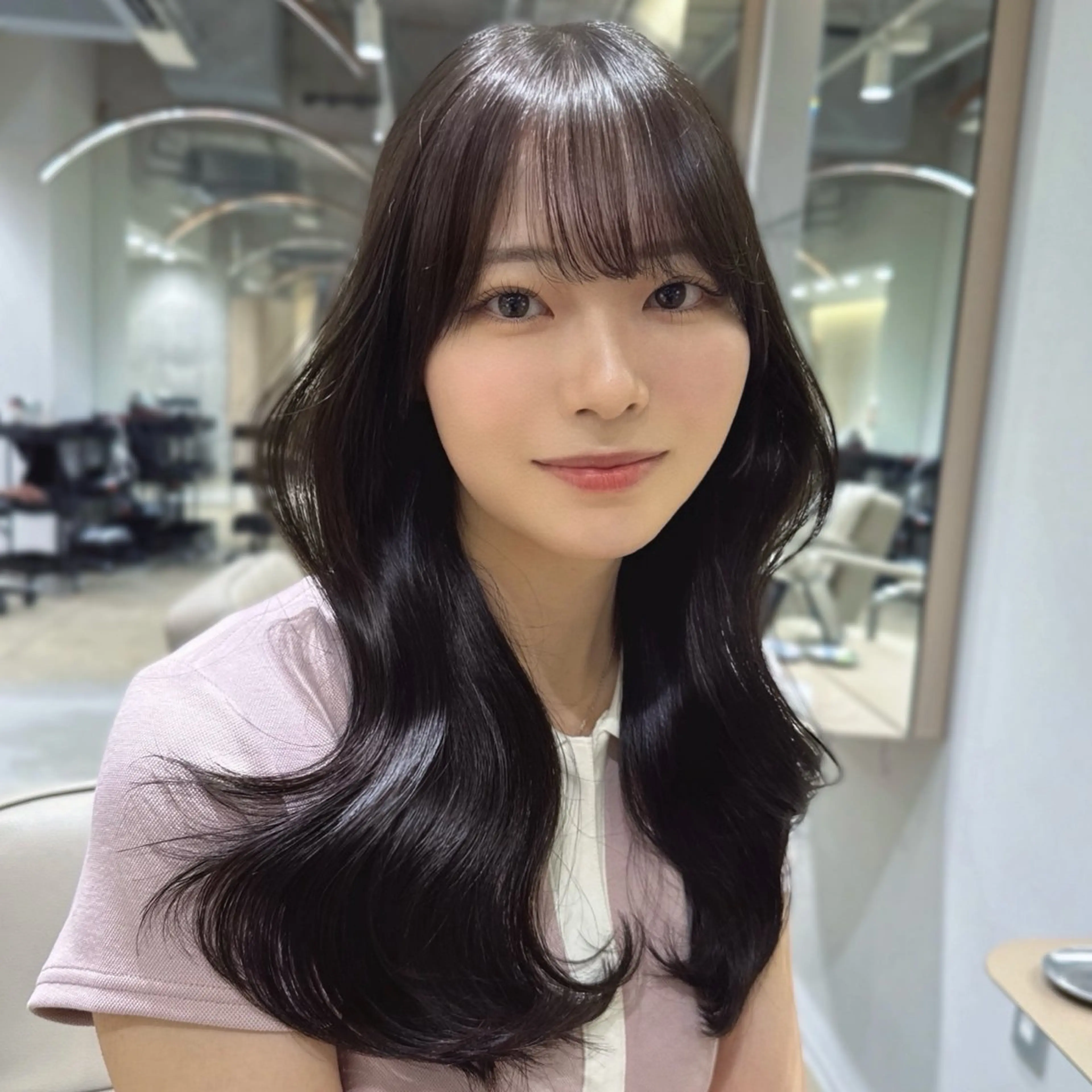 ロング 顔周りカット 韓国風ヘア レイヤーカット カット ヘアカラー トリートメント 🦋トレンドヘア🦋 竹内克弥のヘアスタイル