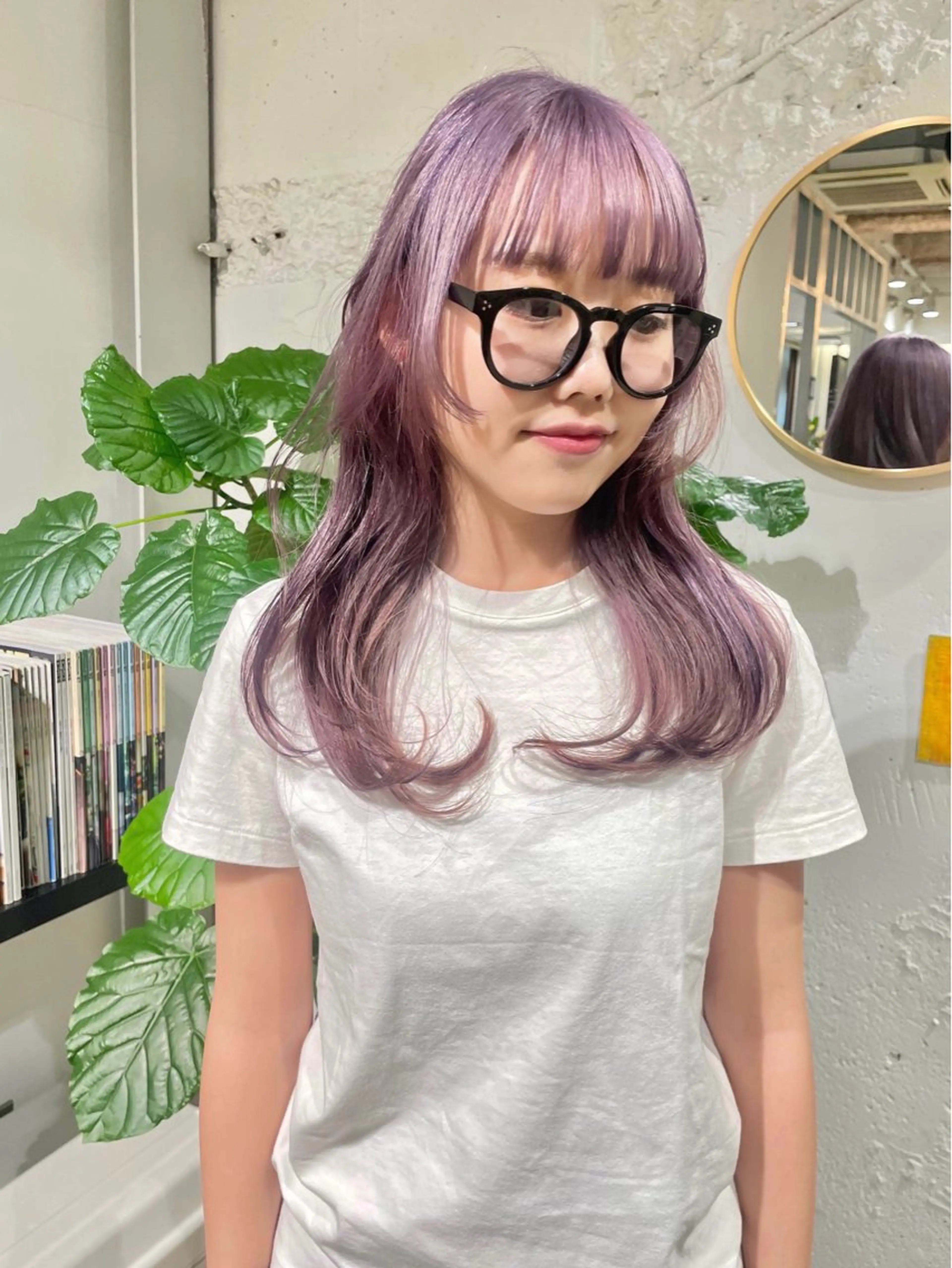 ロング カラー ウルフ/似合わせ レイヤー/RIHOのヘアスタイル