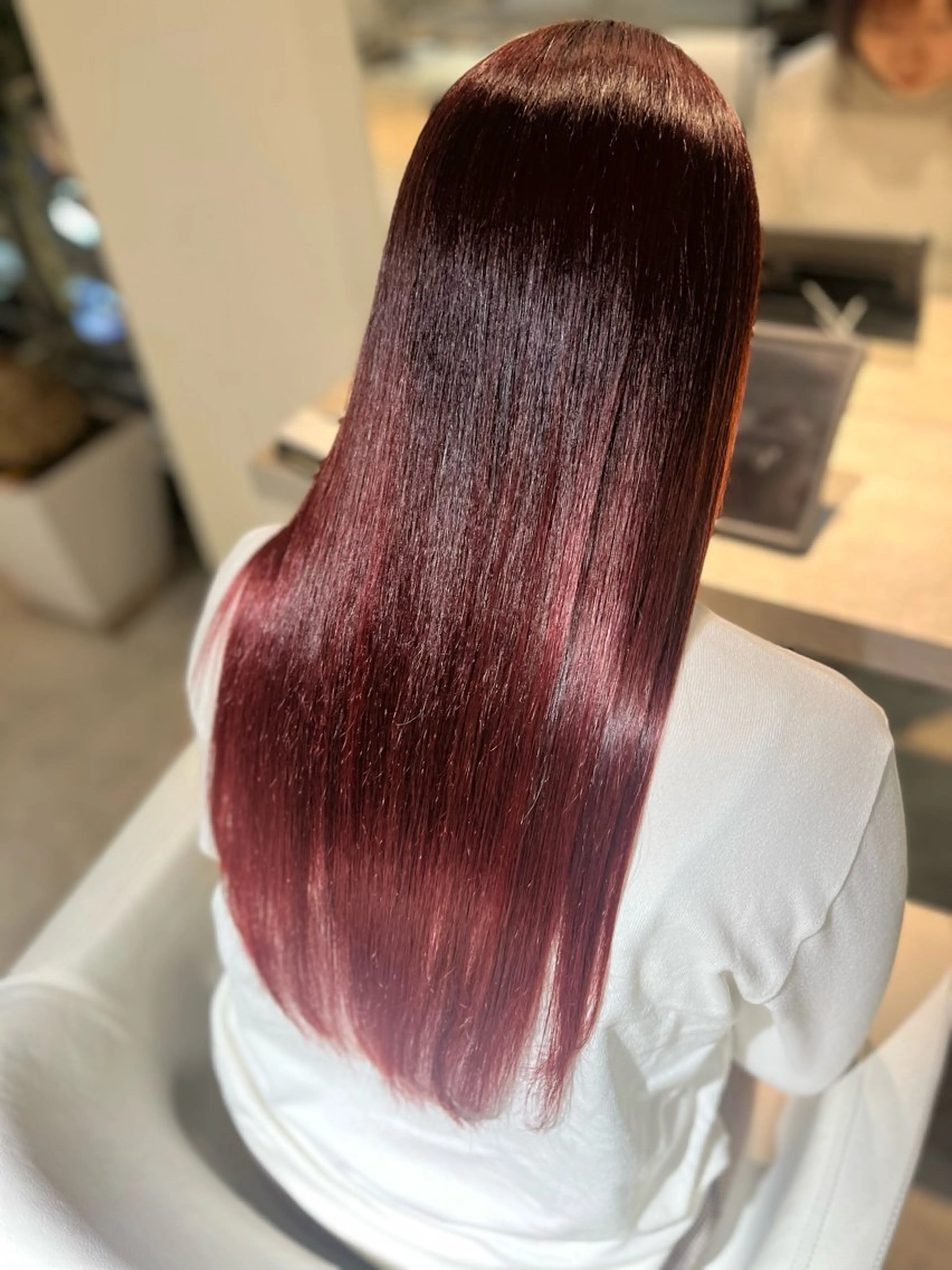 ロング カラー 縮毛矯正 🦋🫧艶髪カラー 🫧🦋あいりのヘアスタイル