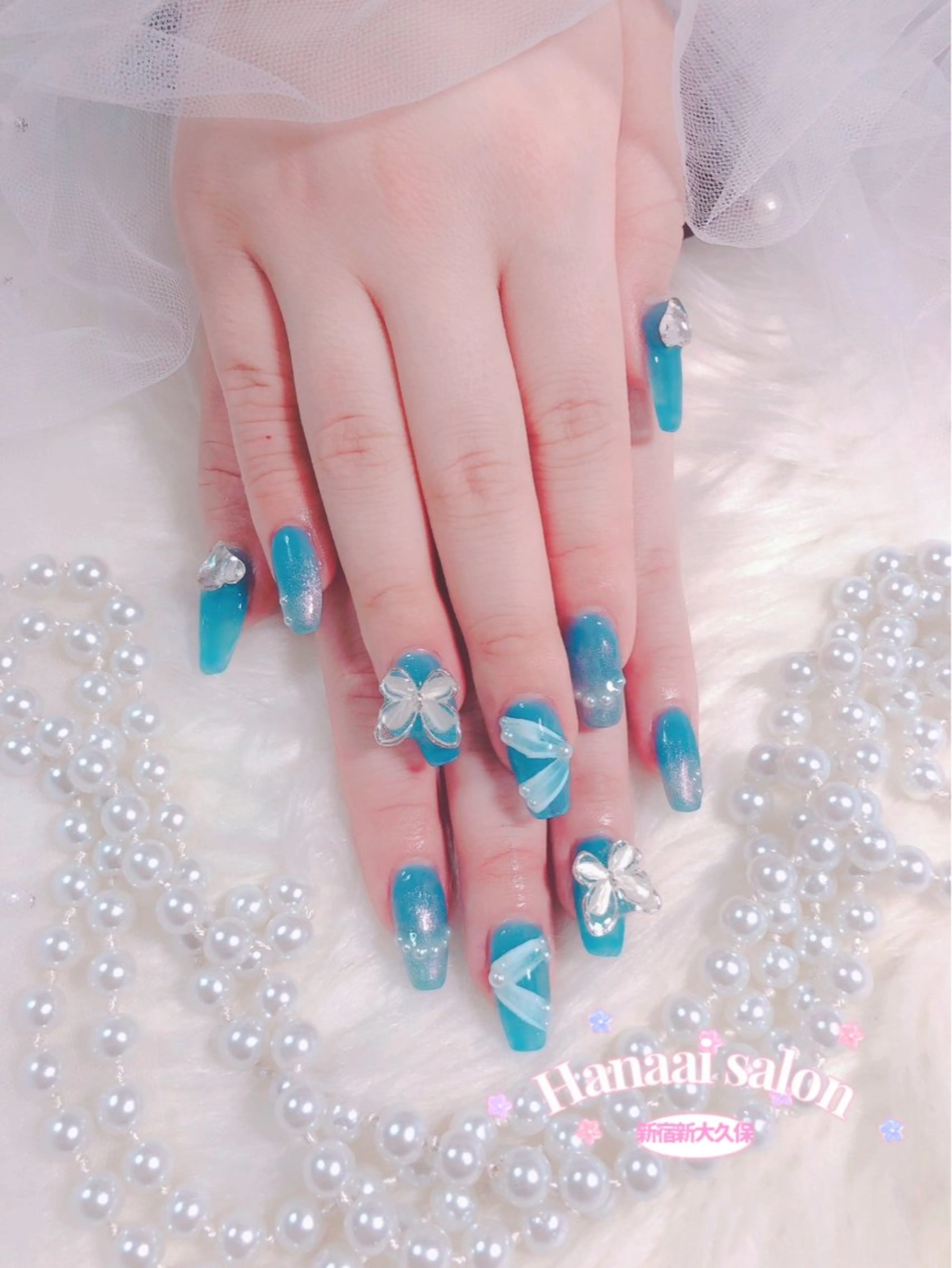 ミディアム ハンドネイル Hanaai salon あまねのネイルデザイン