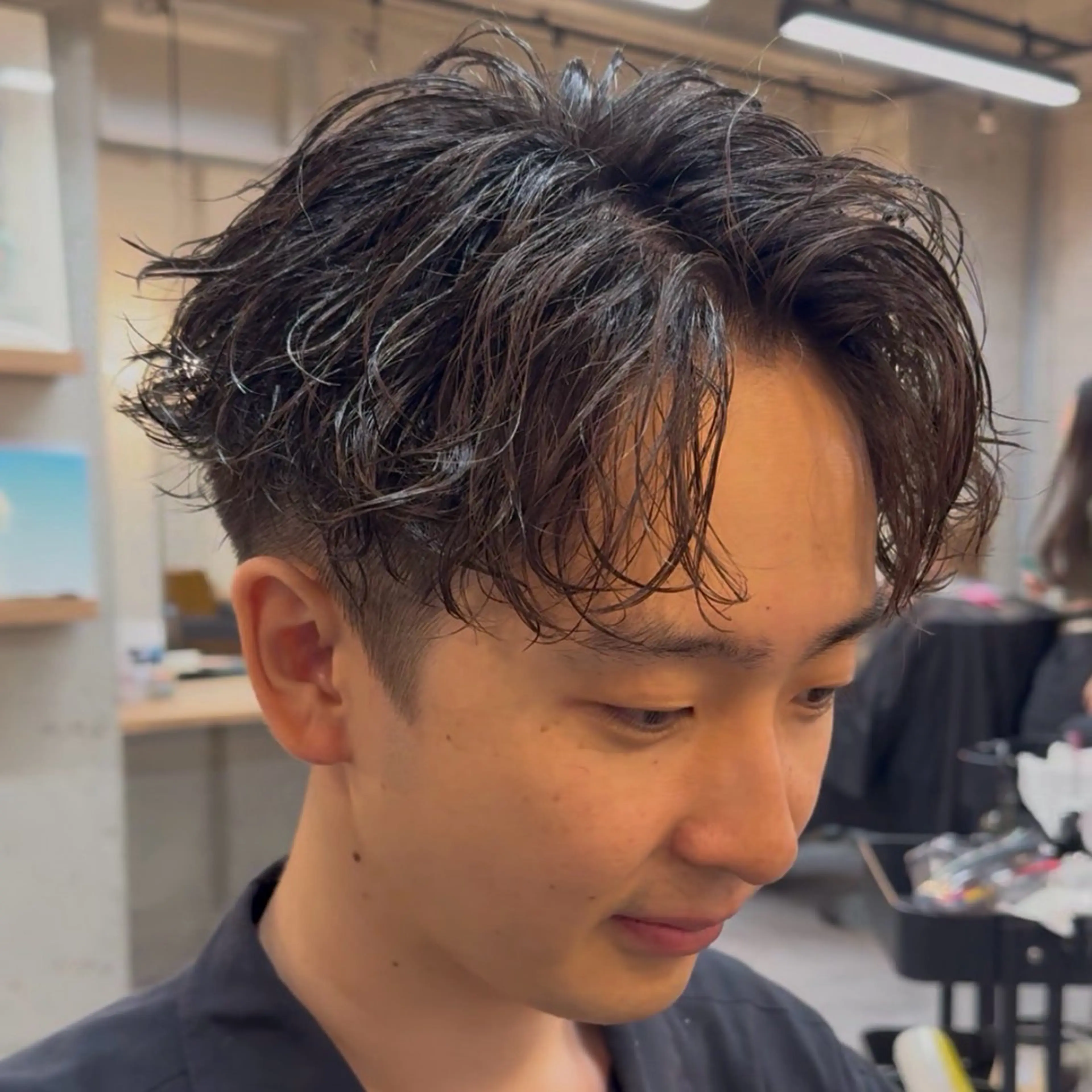 パーマ メンズ カット パーマ ‎🤍モテ/メンズ KEISHO🩶のヘアスタイル