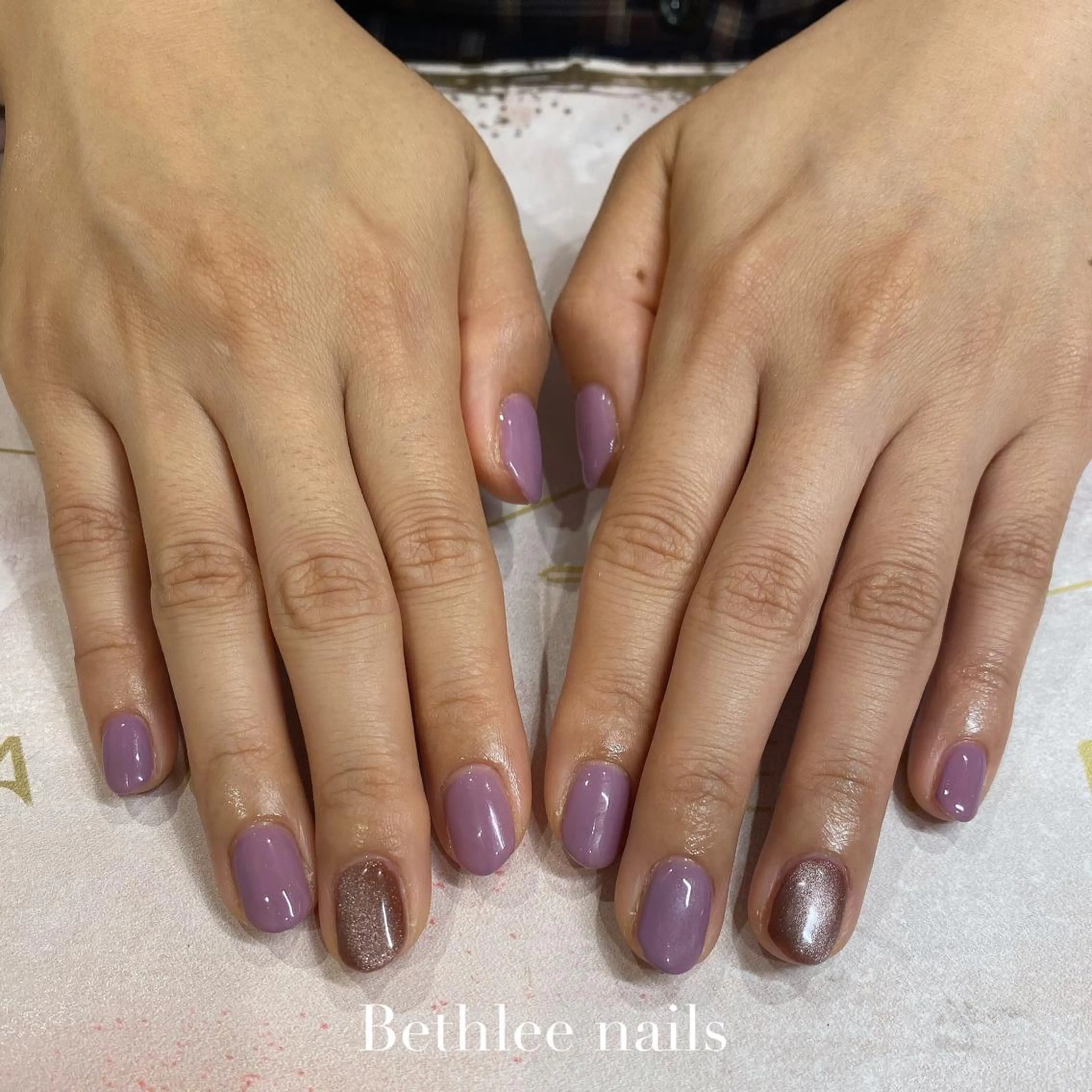 ネイル マグネットネイル ワンカラーネイル Bethlee nailsのネイルデザイン