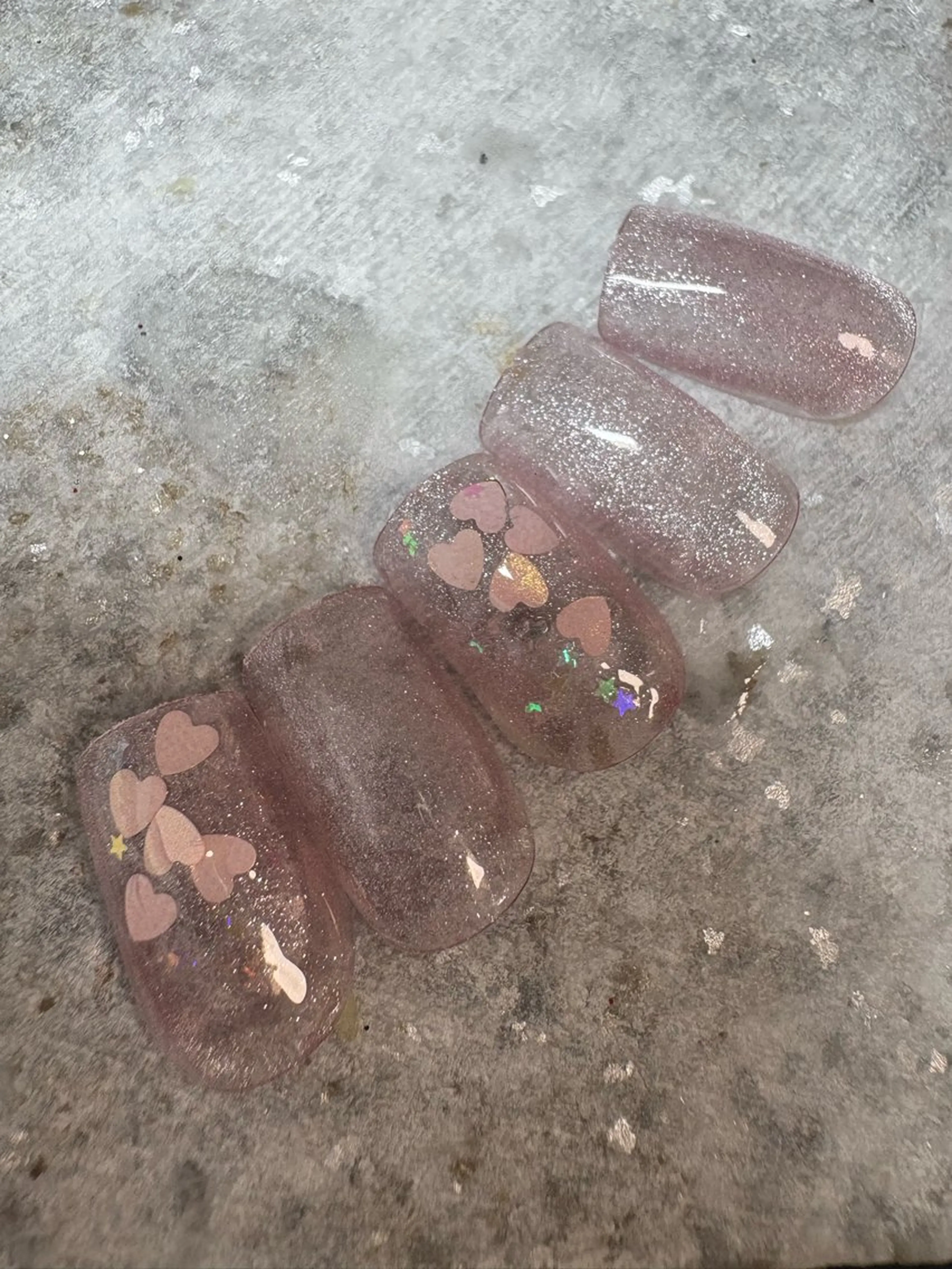 ハートネイル♡口コミ投稿でオフ無料の写真