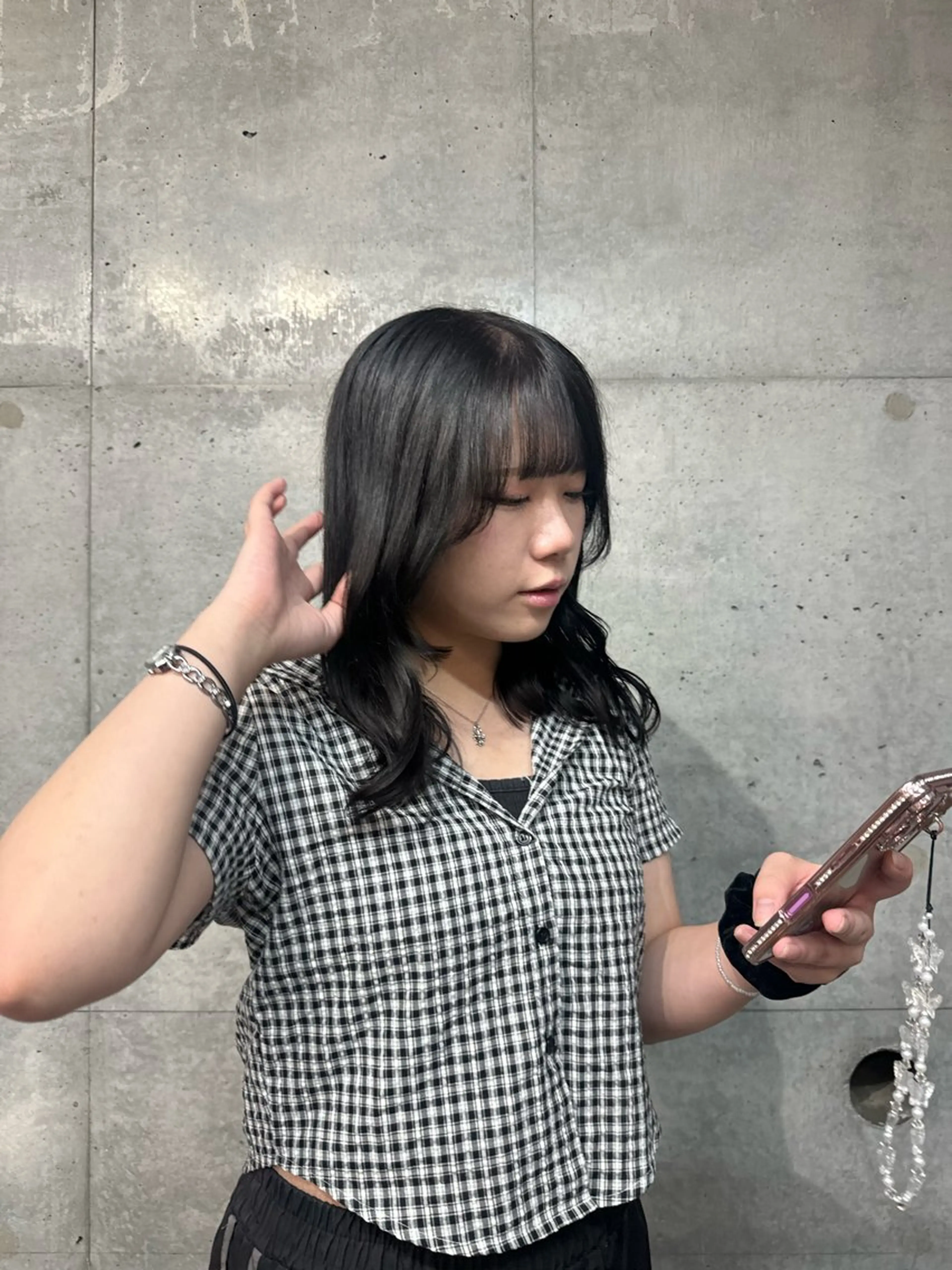 カラー 艶髪/ハイトーン モカのヘアスタイル