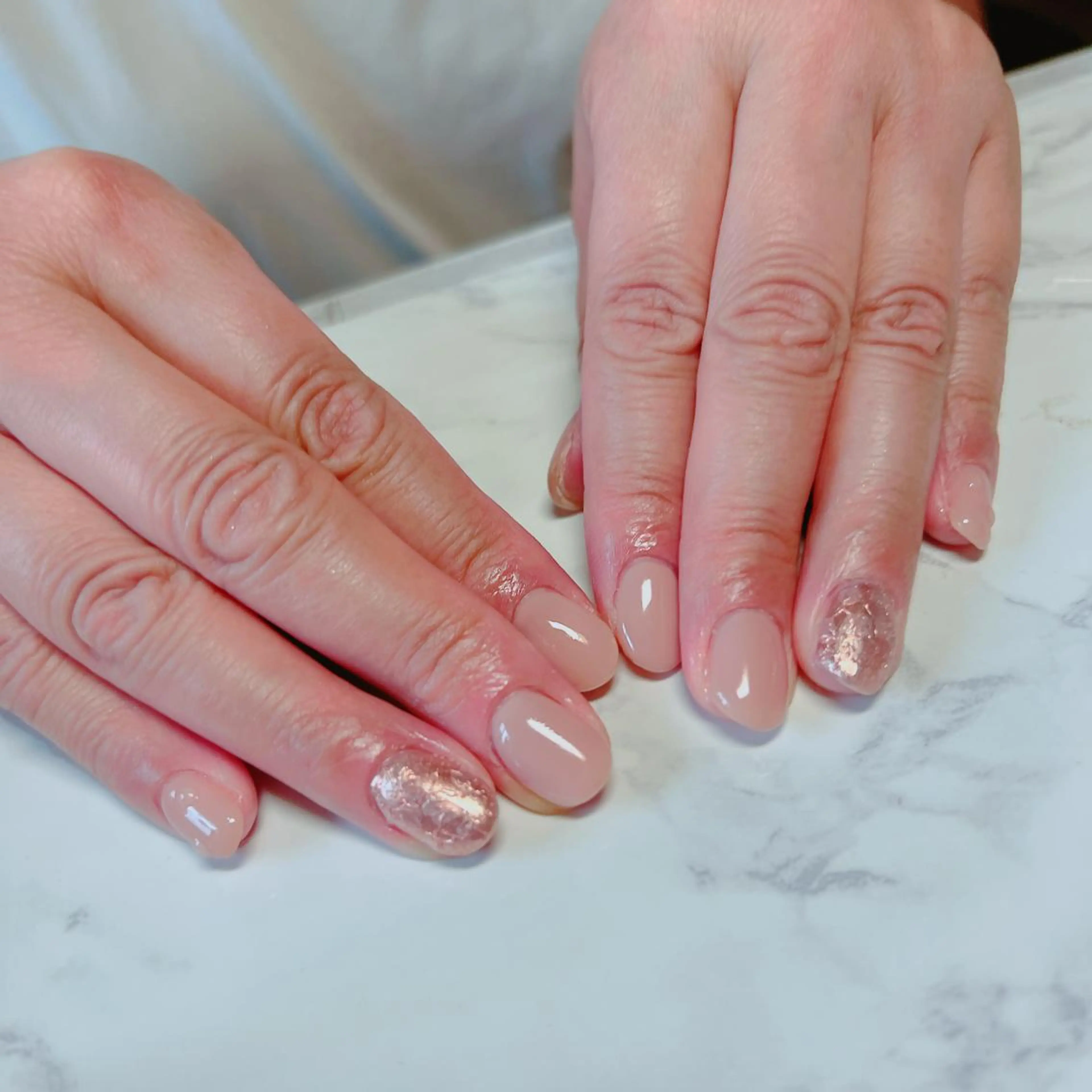 ネイル フラワーネイル ミラーネイル ハンドネイル たきぐち みちこのネイルデザイン