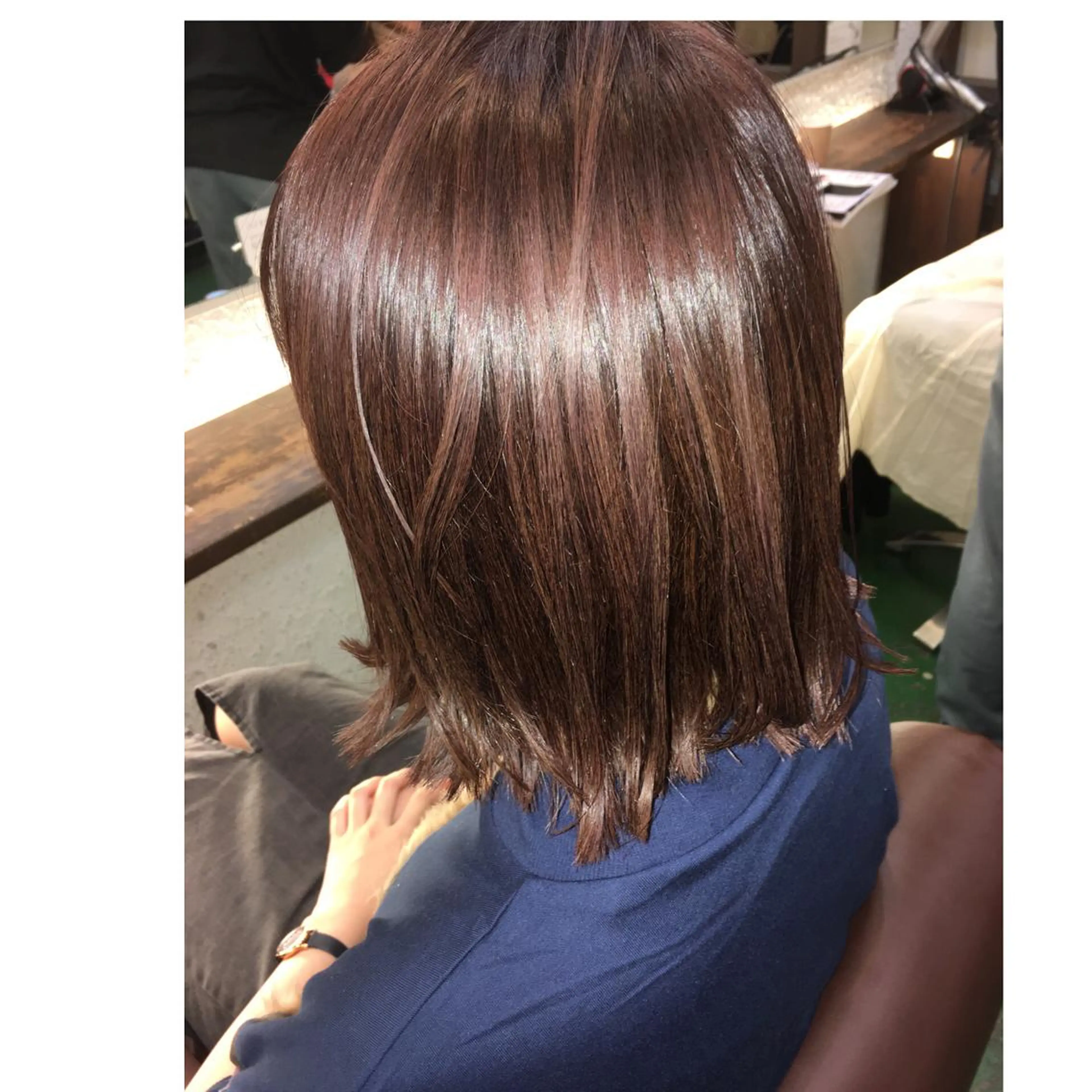 ミディアム カラー パープルカラー Lagom なかだのヘアスタイル