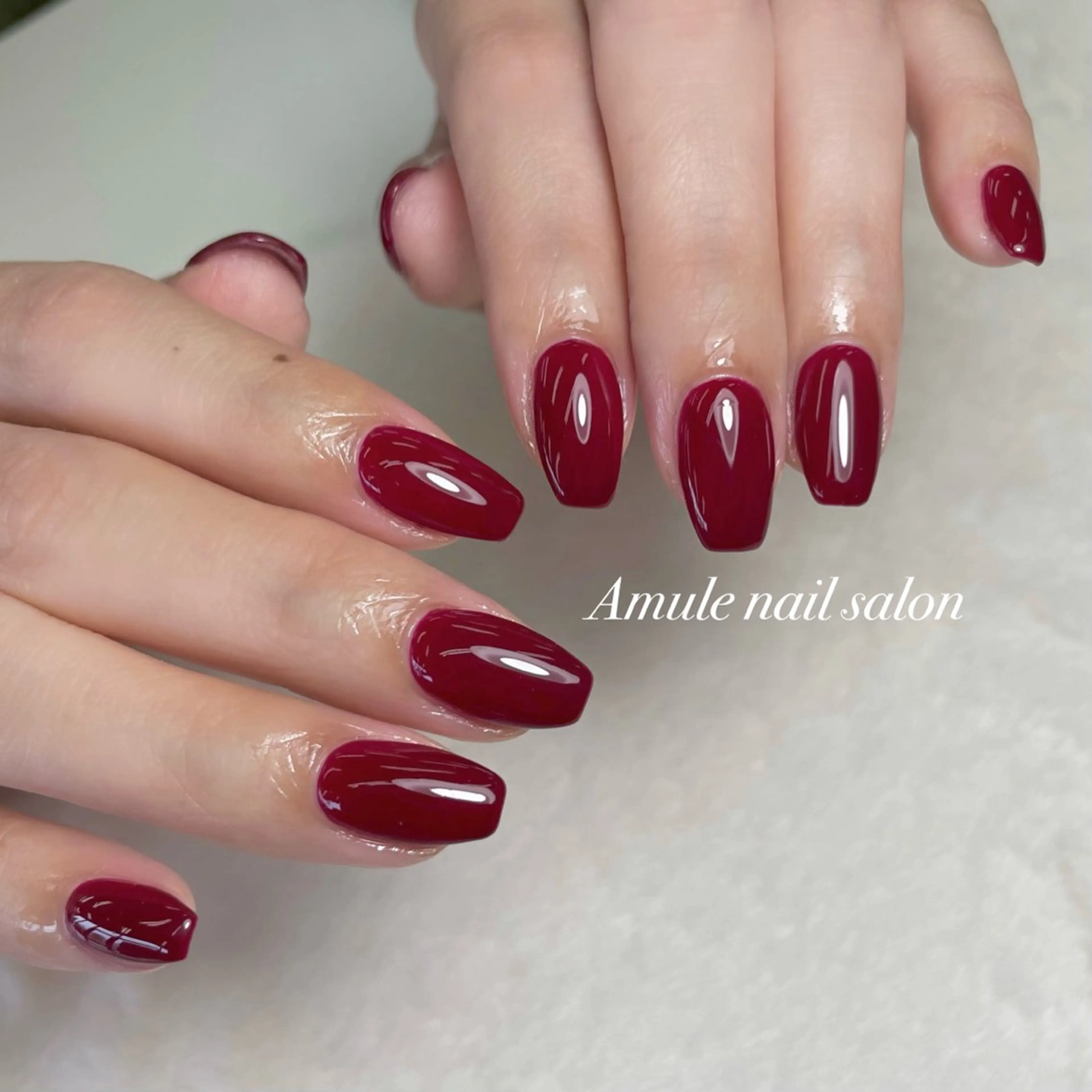 ネイル ワンカラーネイル ハンドネイル Amule nailsalonのネイルデザイン