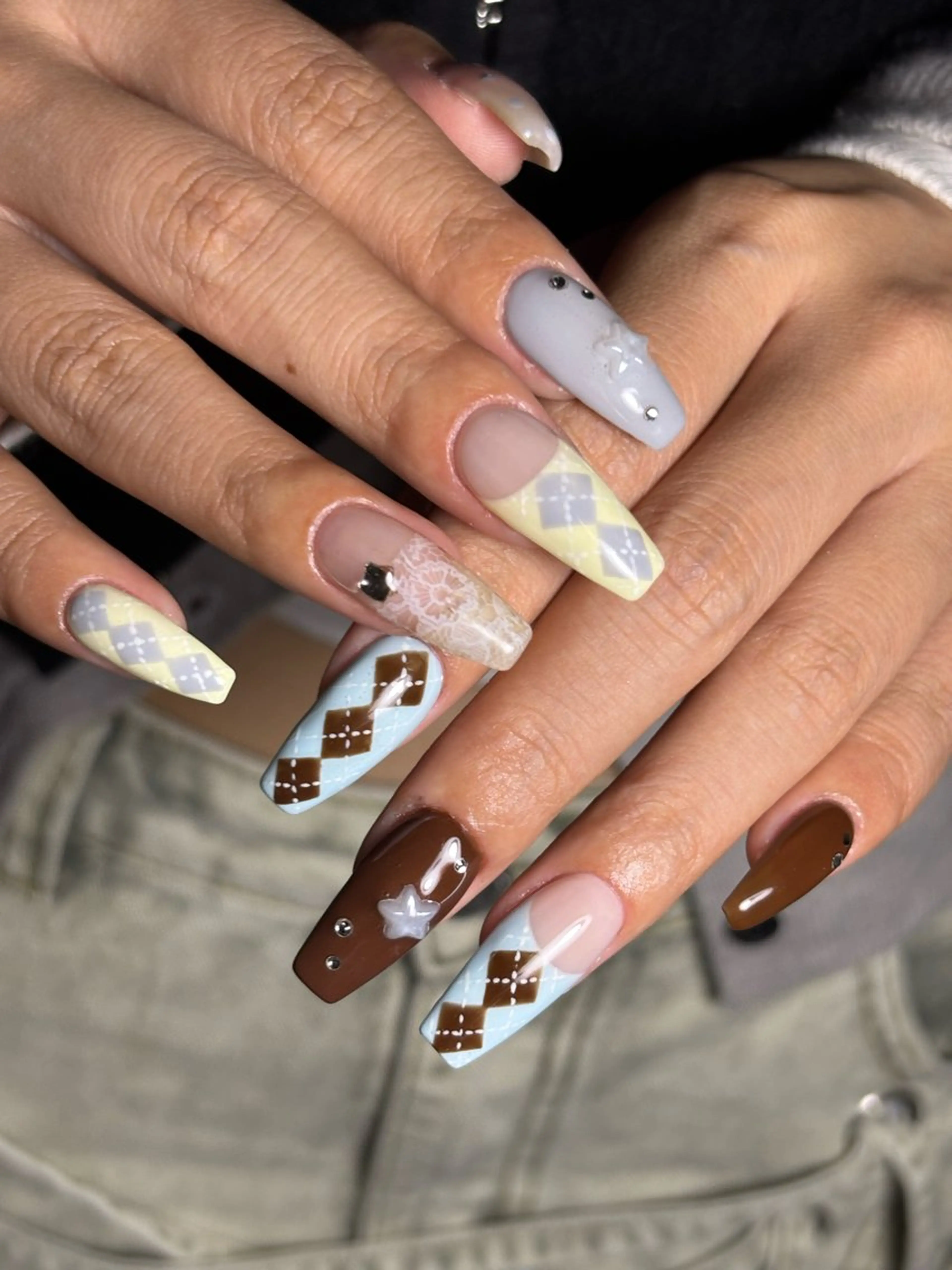 【オフ無料】フルアート+長さ出し(8本〜10本)🌏の写真