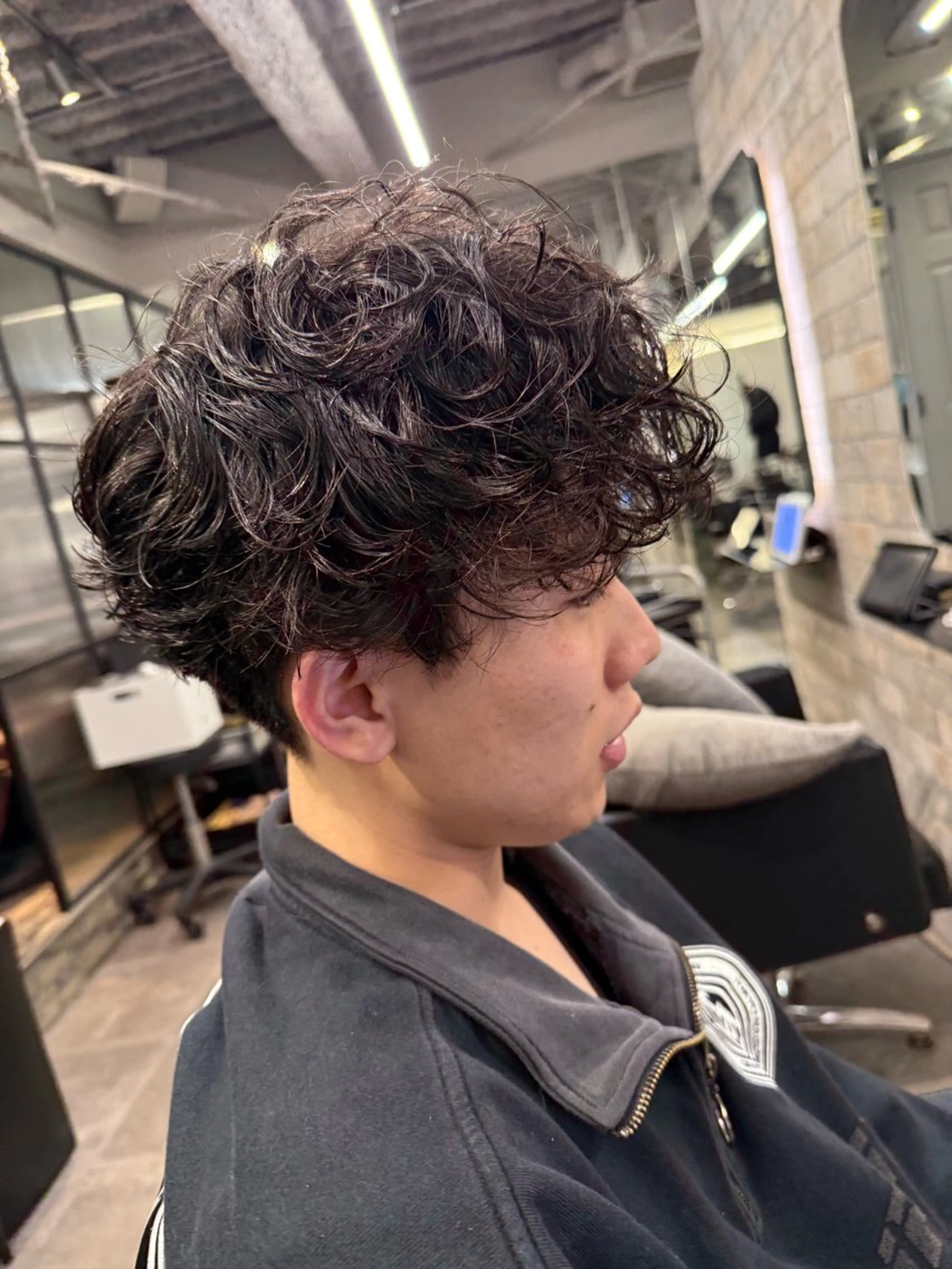 ショート パーマ メンズ カット パーマ fan.ray⚽️ 髙橋翔一のヘアスタイル