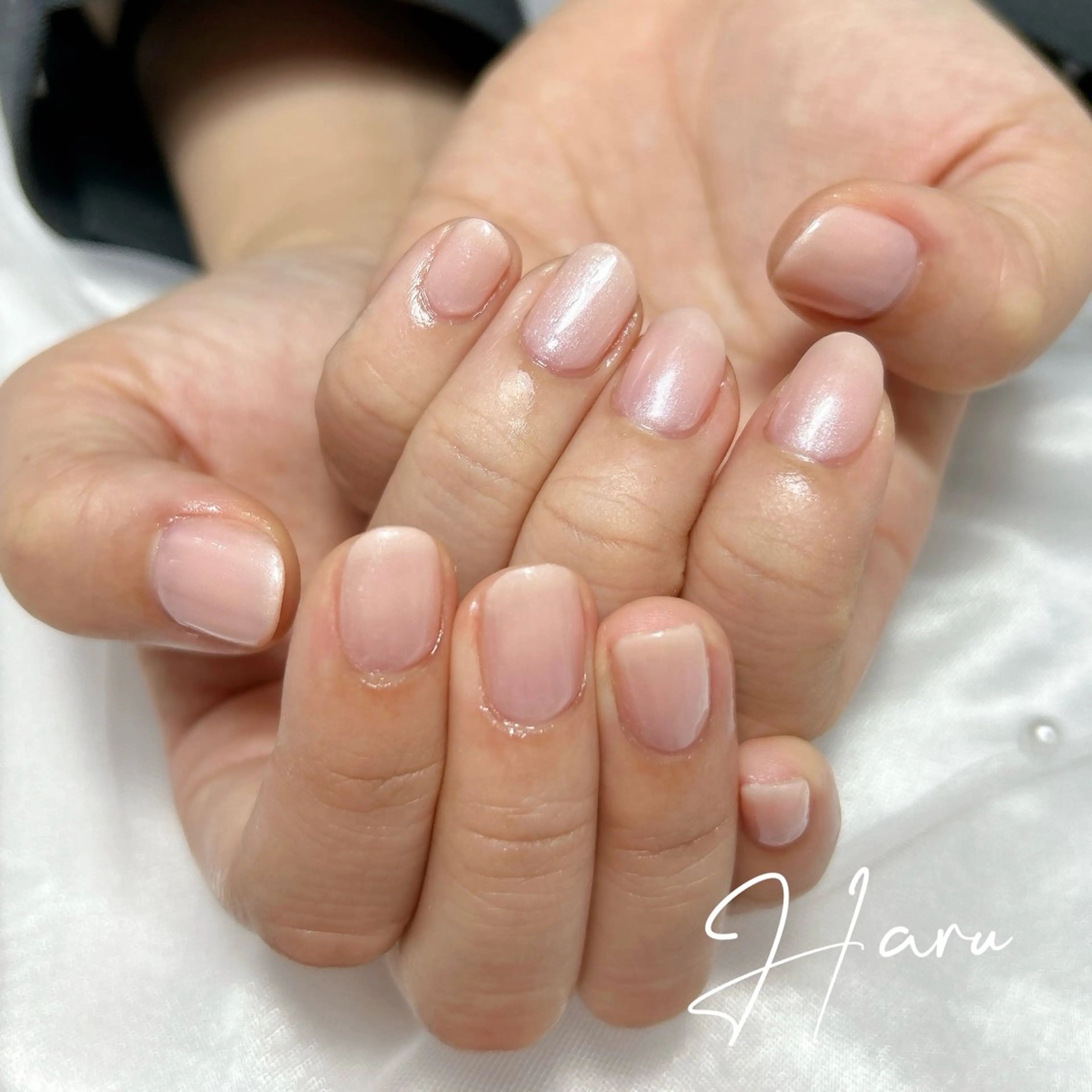 ネイル 桜ネイル ワンカラーネイル ハンドネイル Haru .mのネイルデザイン