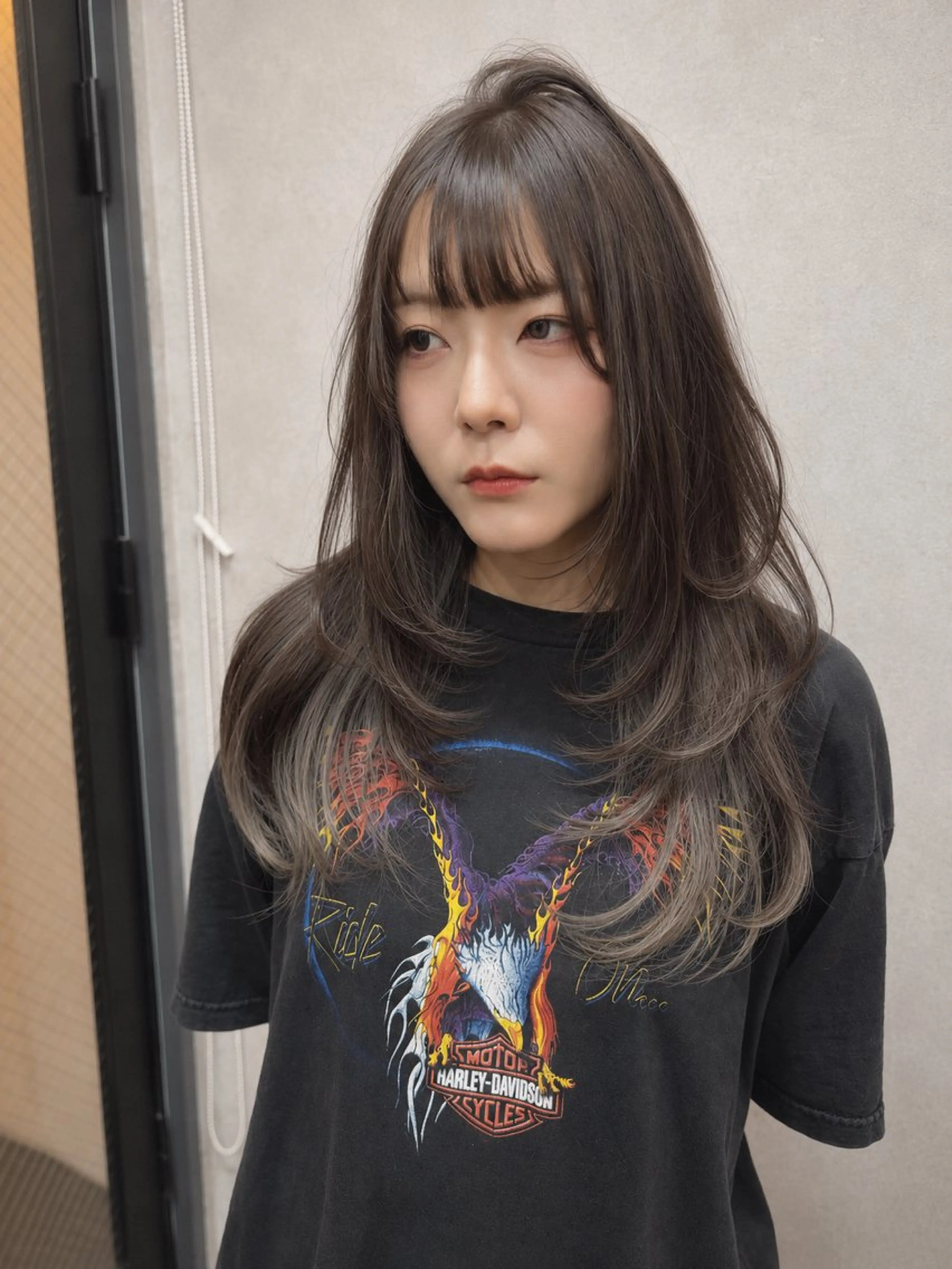 ロング カラー レイヤーカット AIRI layer cut hairのヘアスタイル