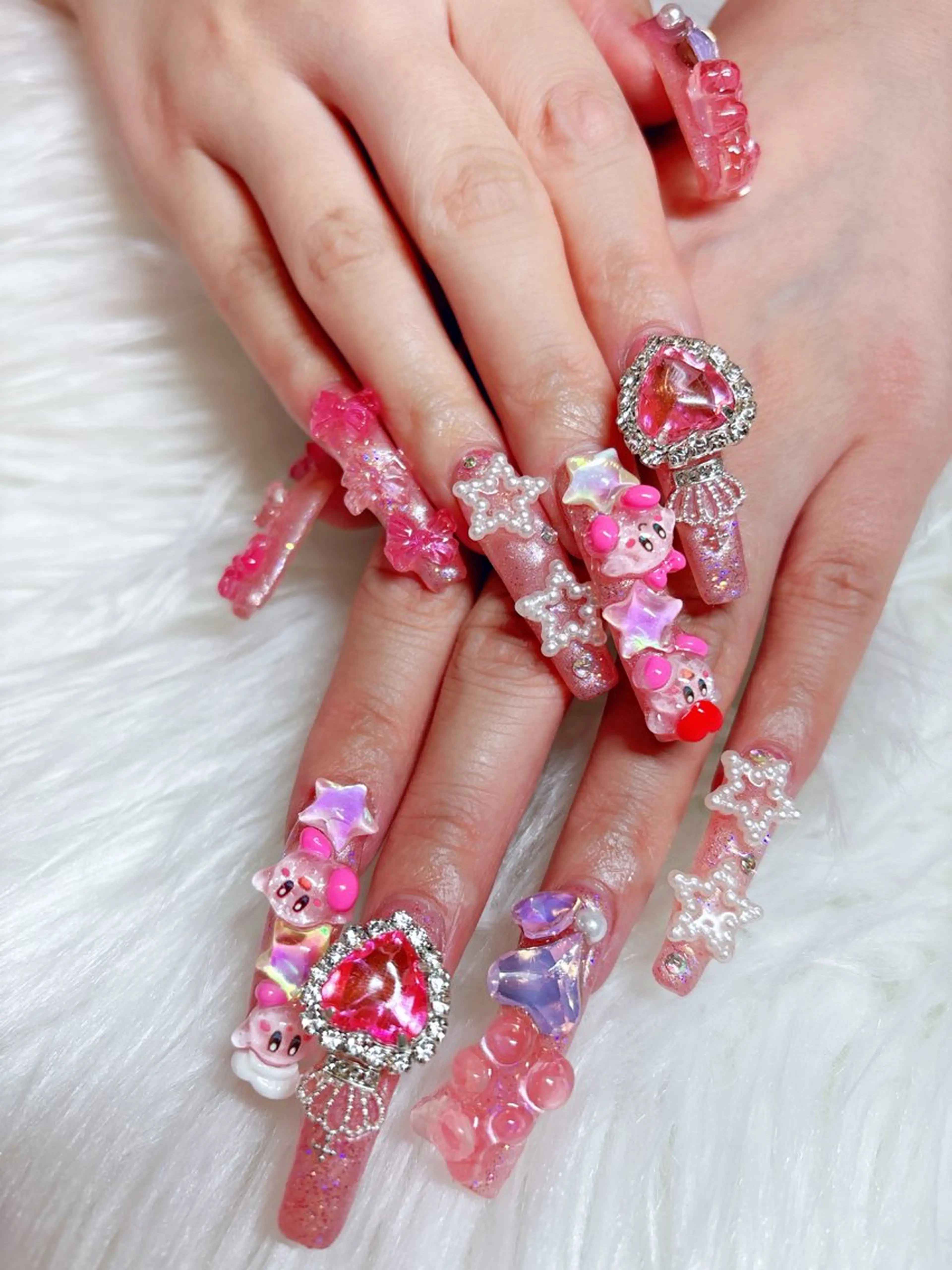 ネイル 長さ出し ロングネイル fleur nailのネイルデザイン