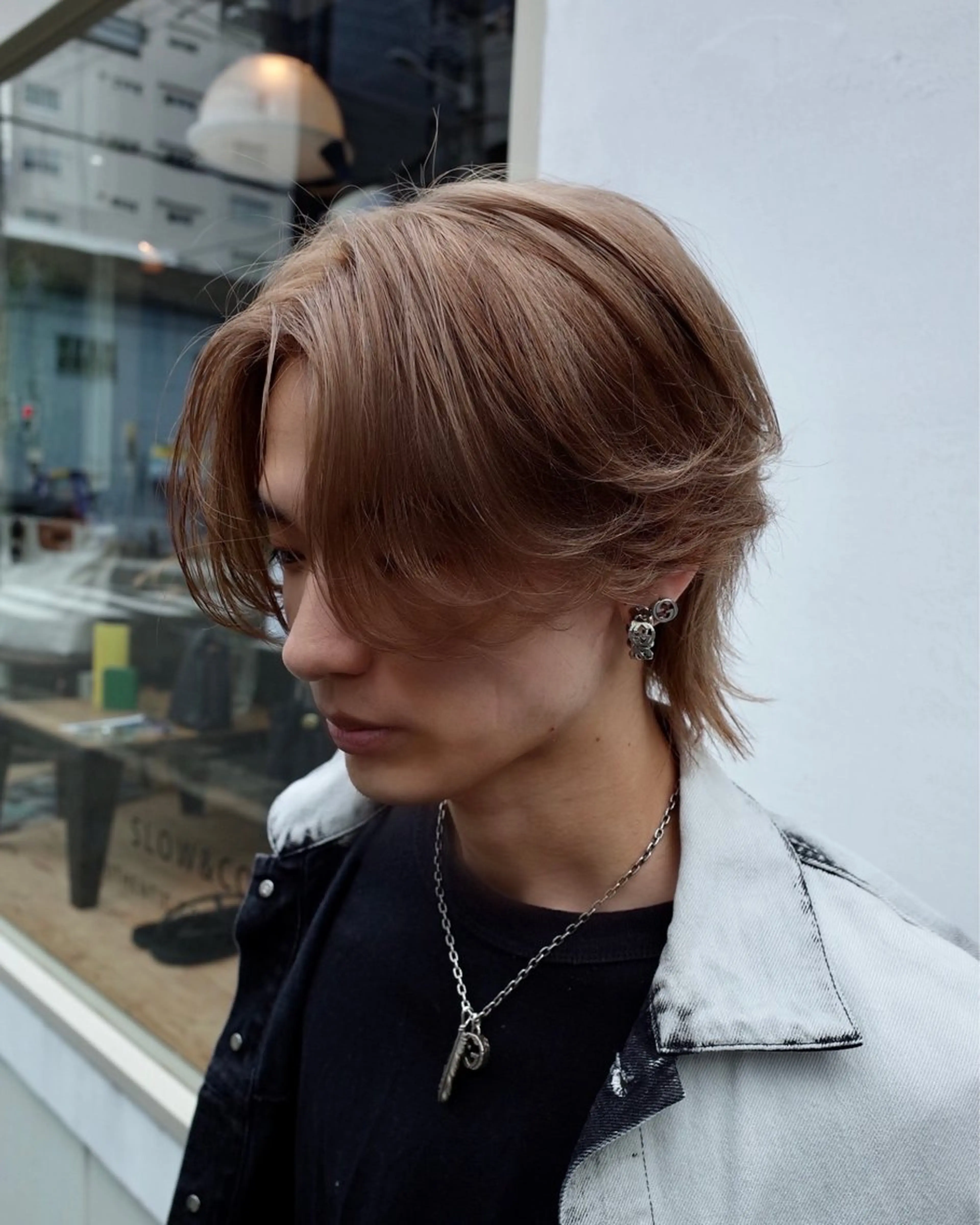 ミディアム メンズ 縮毛矯正 福井 太暉のヘアスタイル