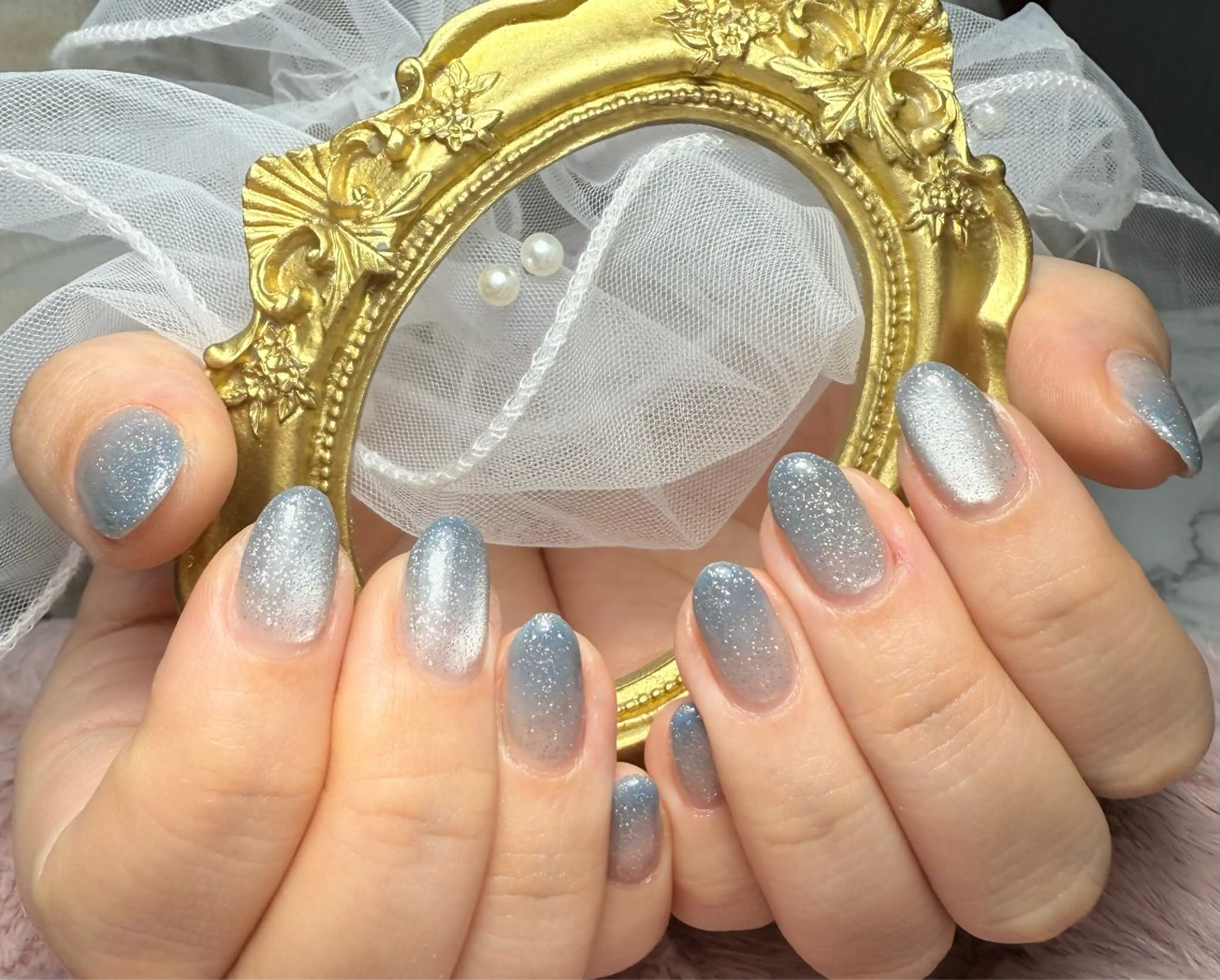 ネイル アートネイル チークネイル フラッシュネイル フラッシュマグ フレンチネイル M.N_ nailのネイルデザイン