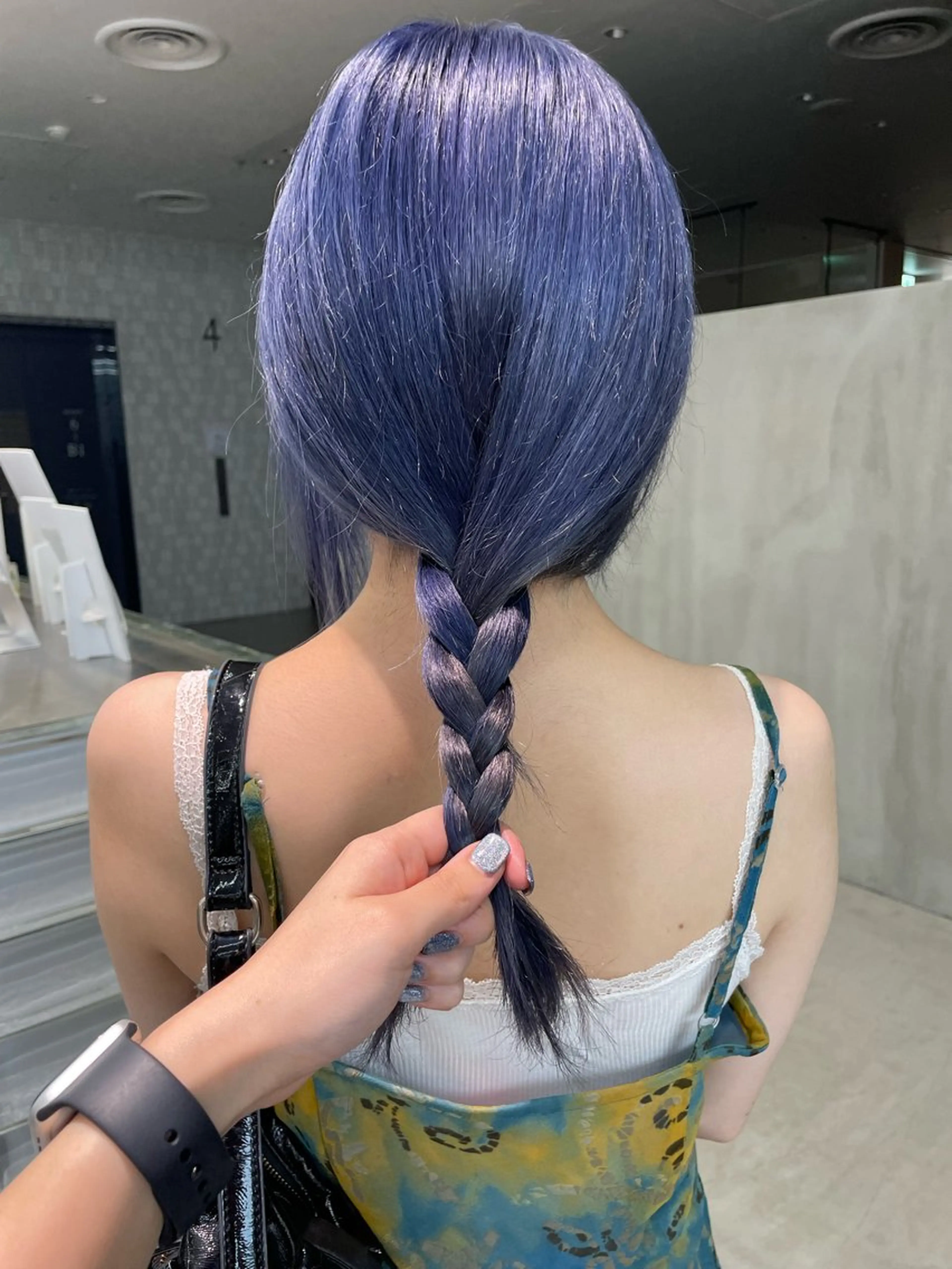 セミロング ヘアカラー カット×ブリーチカ ラー‪/yuNa🩶のヘアスタイル
