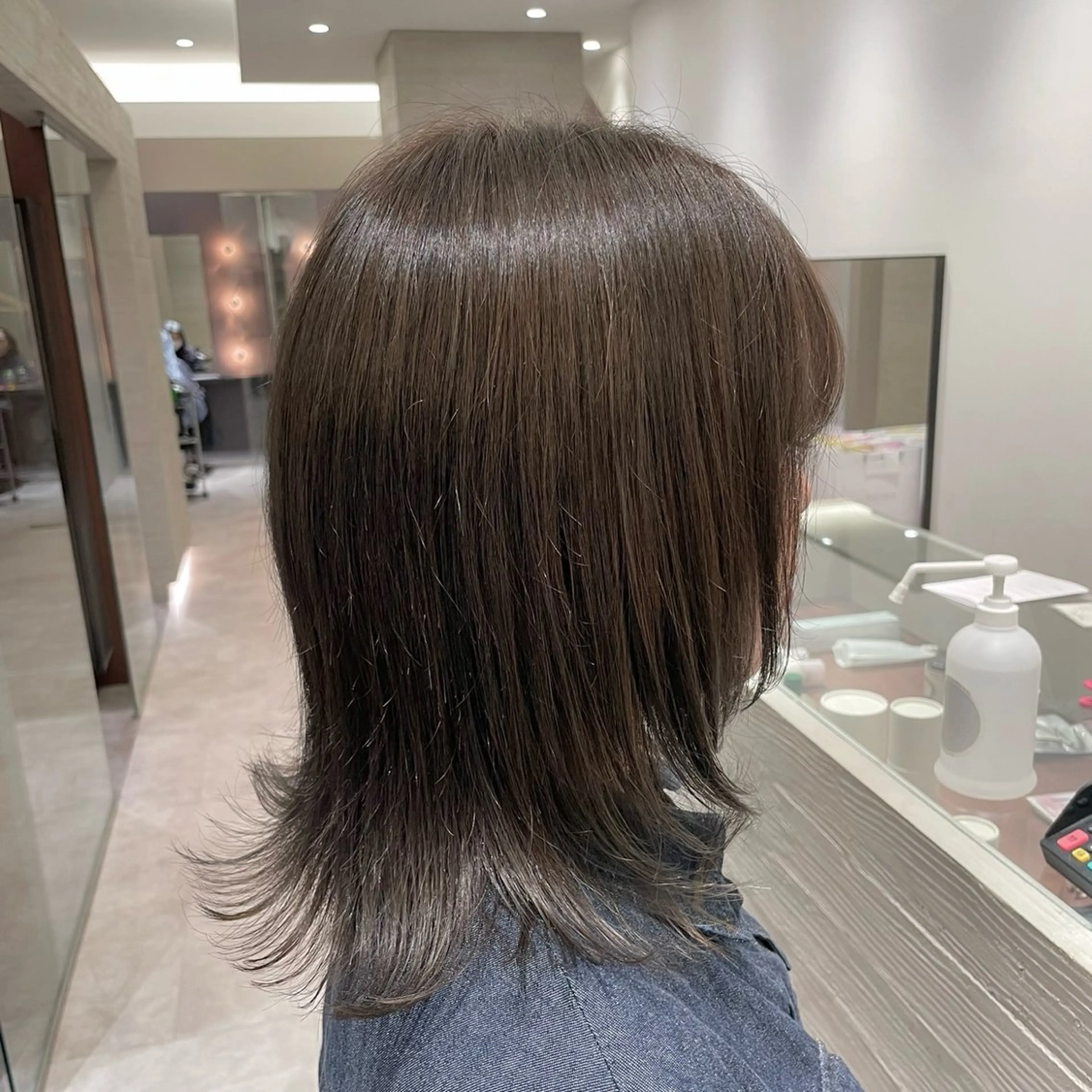 ミディアム カラー アッシュ アッシュグレー .⋆⟡💖 Marin💖⟡⋆.のヘアスタイル