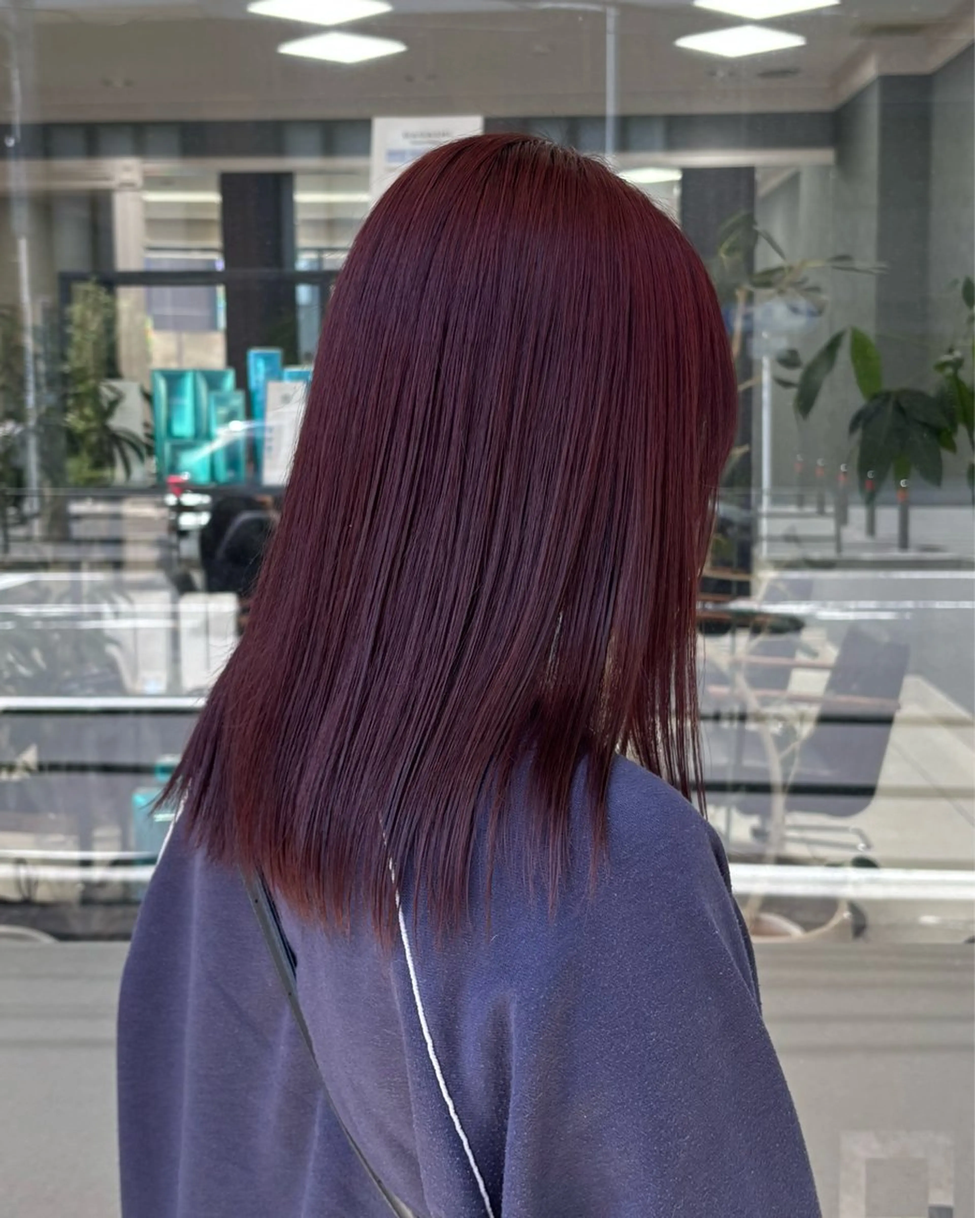 カラー ブリーチ ブリーチなしカラー レッドカラー ブリーチなしダブル カラー/暖色/麻咲のヘアスタイル