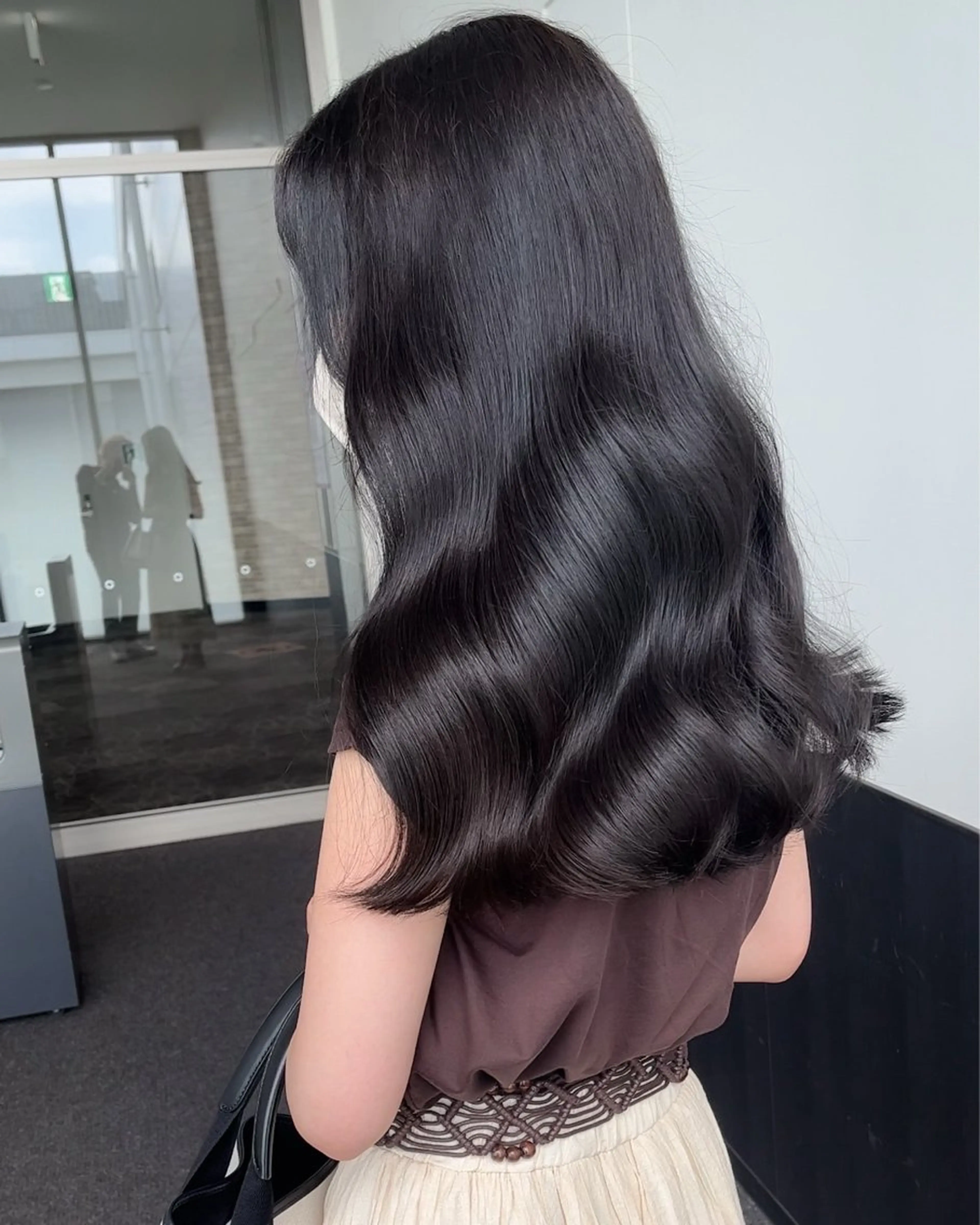 ロング カラー アッシュ アッシュブラウン ブラウンカラー 髪質改善 GO TODAY 心斎橋edel店所属・白髪ぼかし/髪質 改善/KOMORIのヘアスタイル