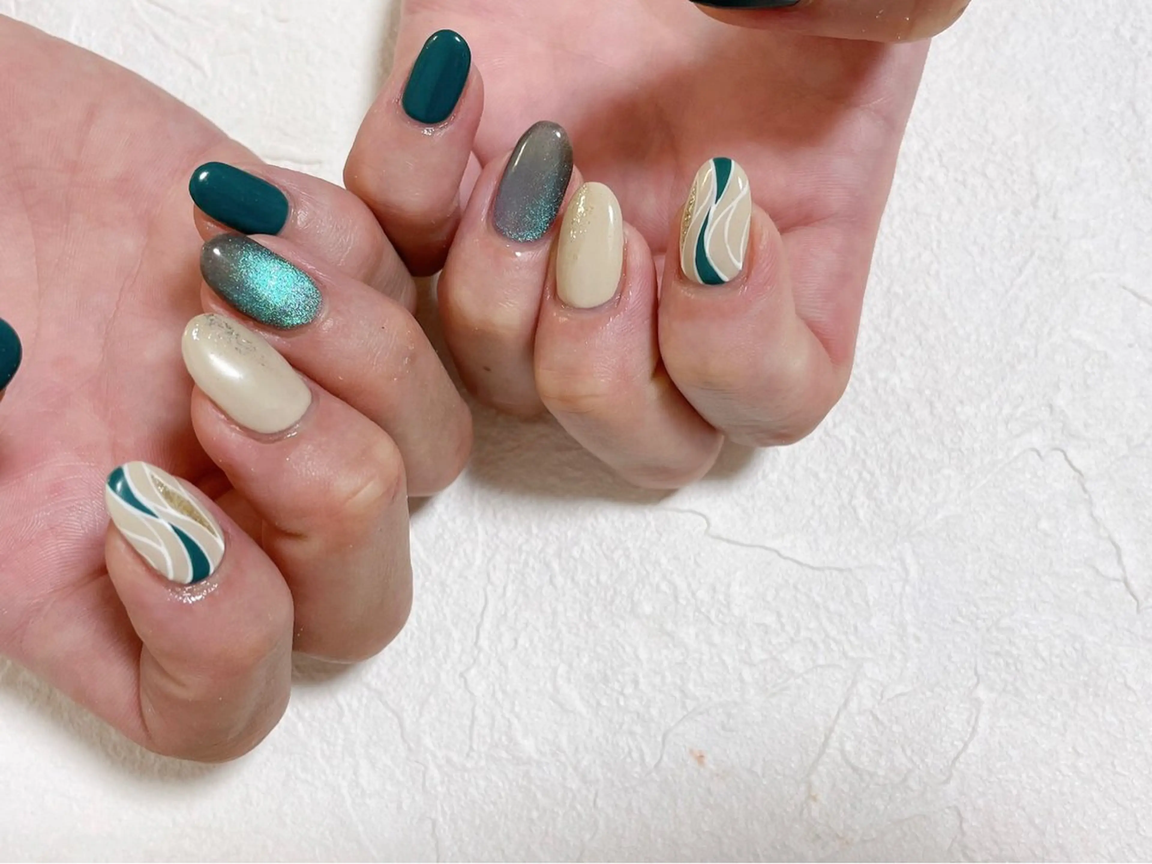 ネイル オーロラネイル クリアネイル フットネイル フレンチネイル ジェルネイル mogunail &blowのネイルデザイン