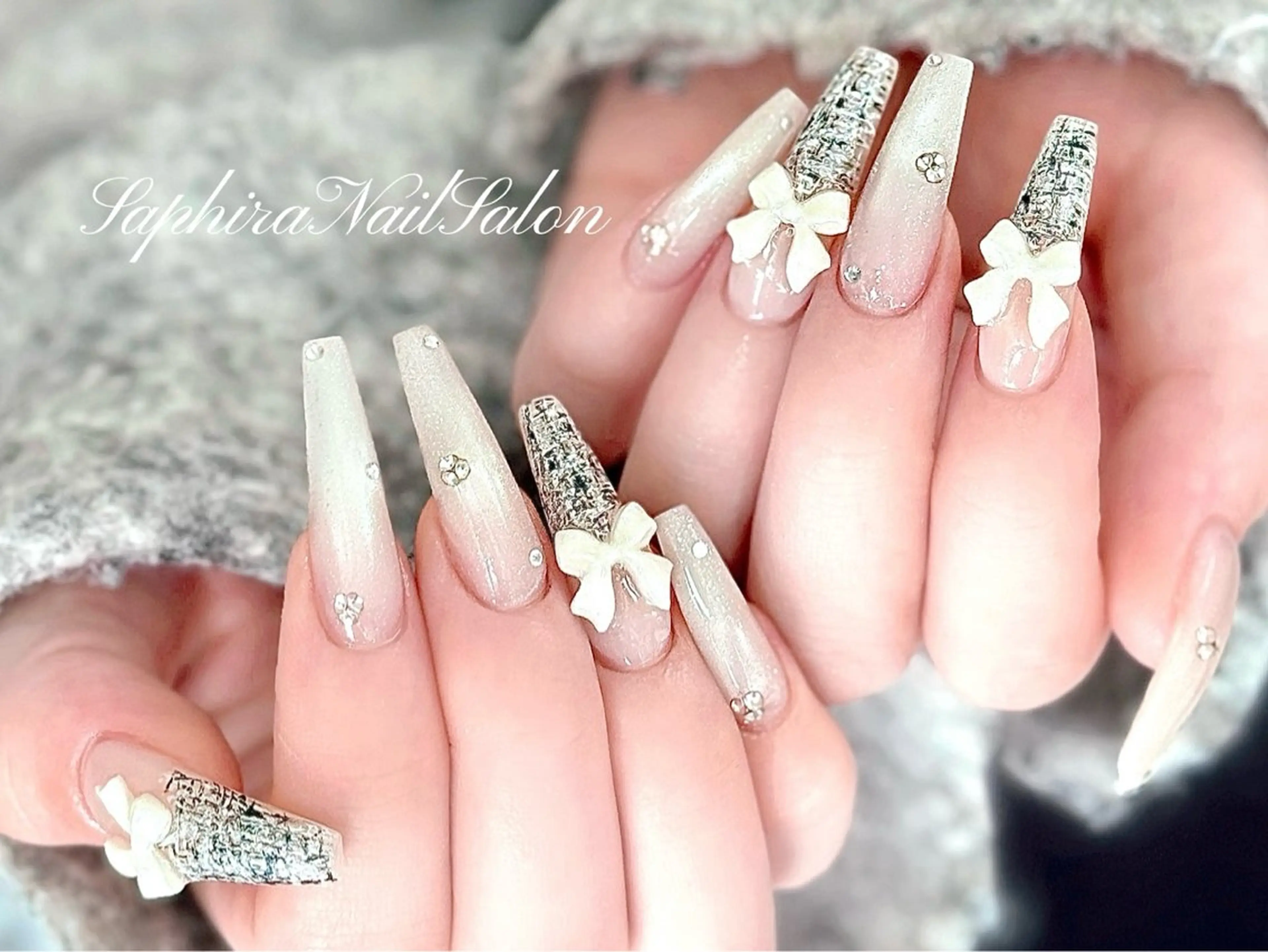 カラー ハンドネイル Saphiraネイル サロン錦糸町のネイルデザイン