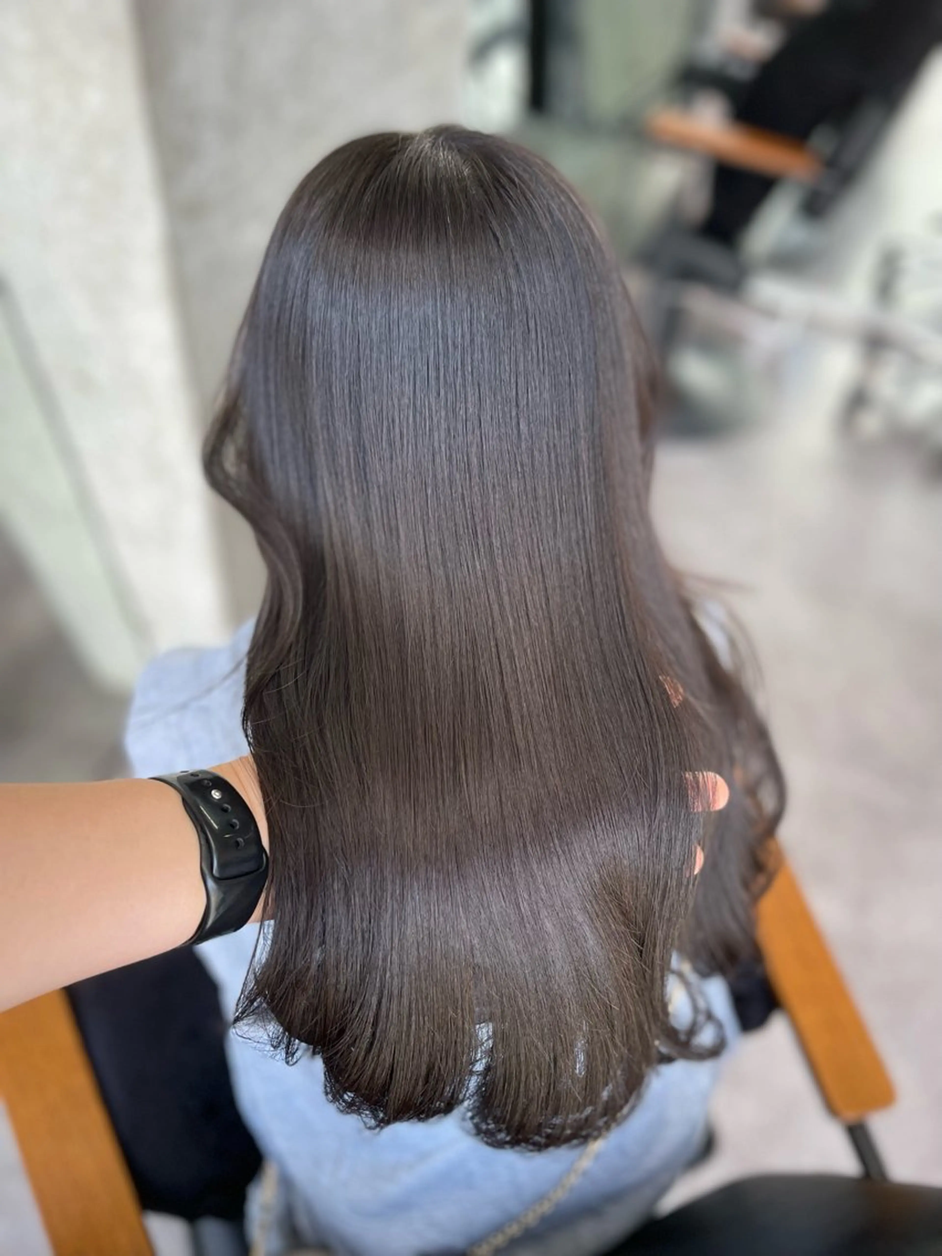 セミロング カラー 髪質改善/堀江 ケアカラーtoshiのヘアスタイル