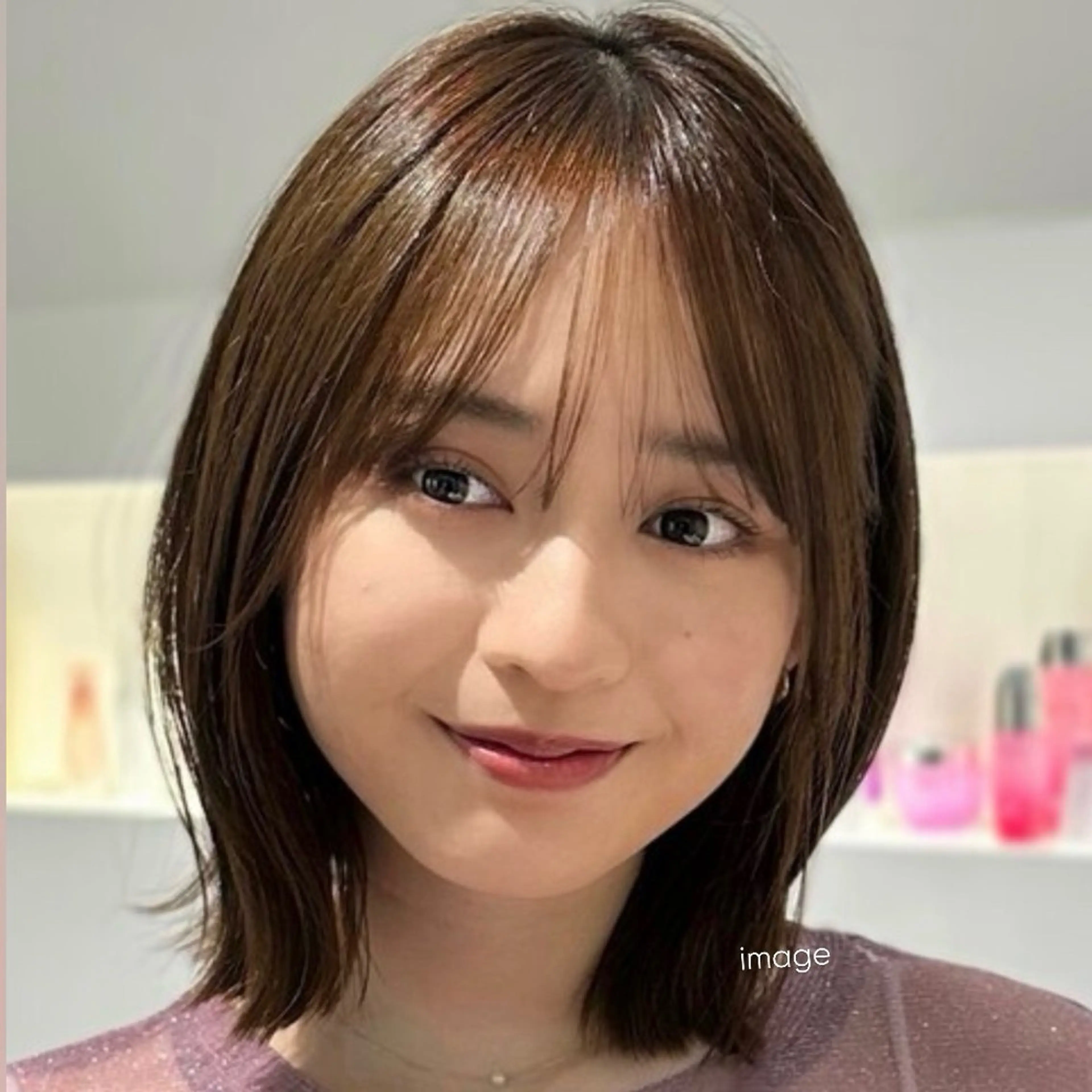 ミディアム ボブ 似合わせカット トリートメント ボブ/レイヤー /sora🌙✨️のヘアスタイル