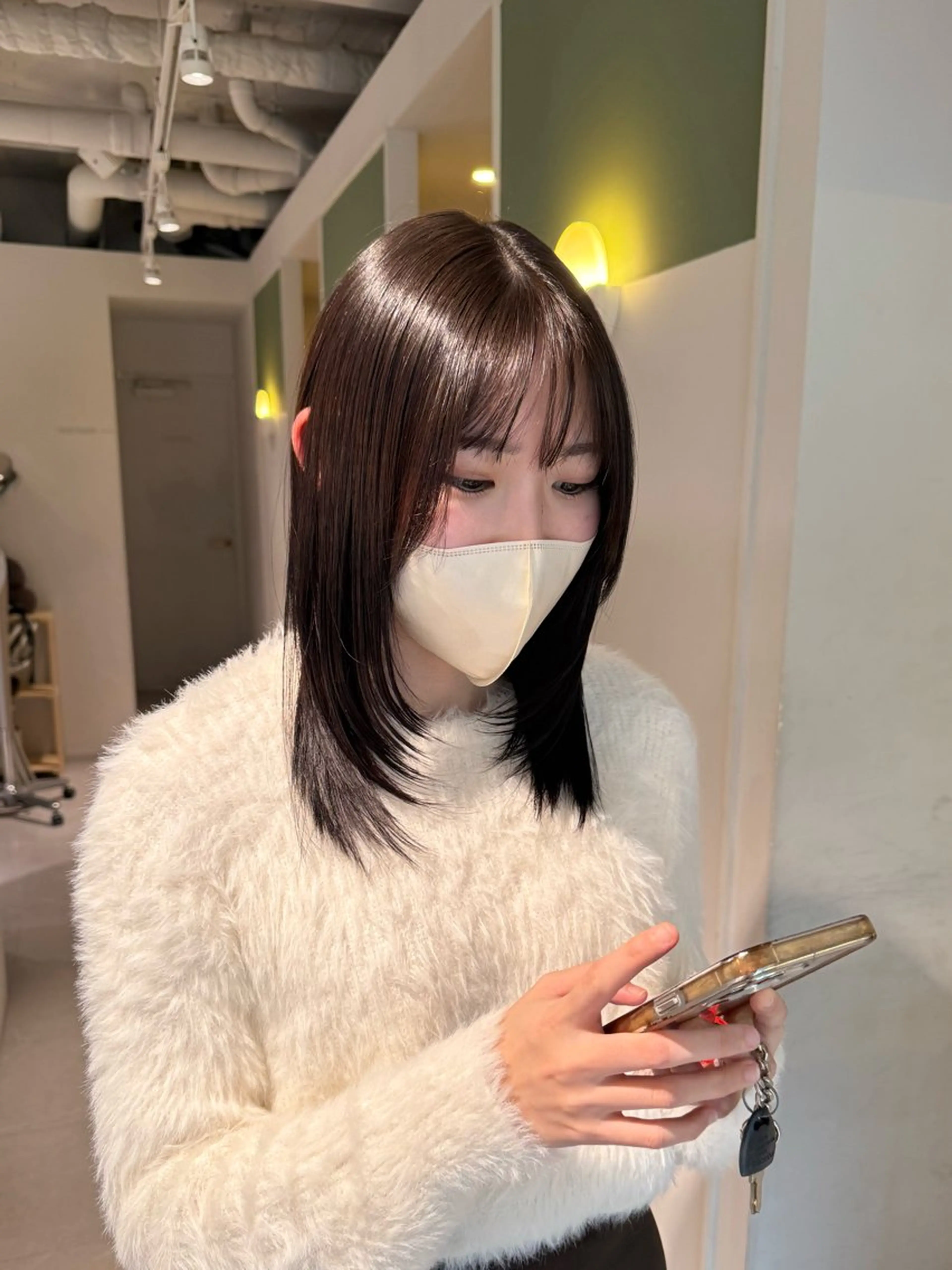 カラー ブラウンカラー 透明感カラー ヘアカラー トリートメント 暖色カラー/艶髪/ 韓国/ひなのヘアスタイル