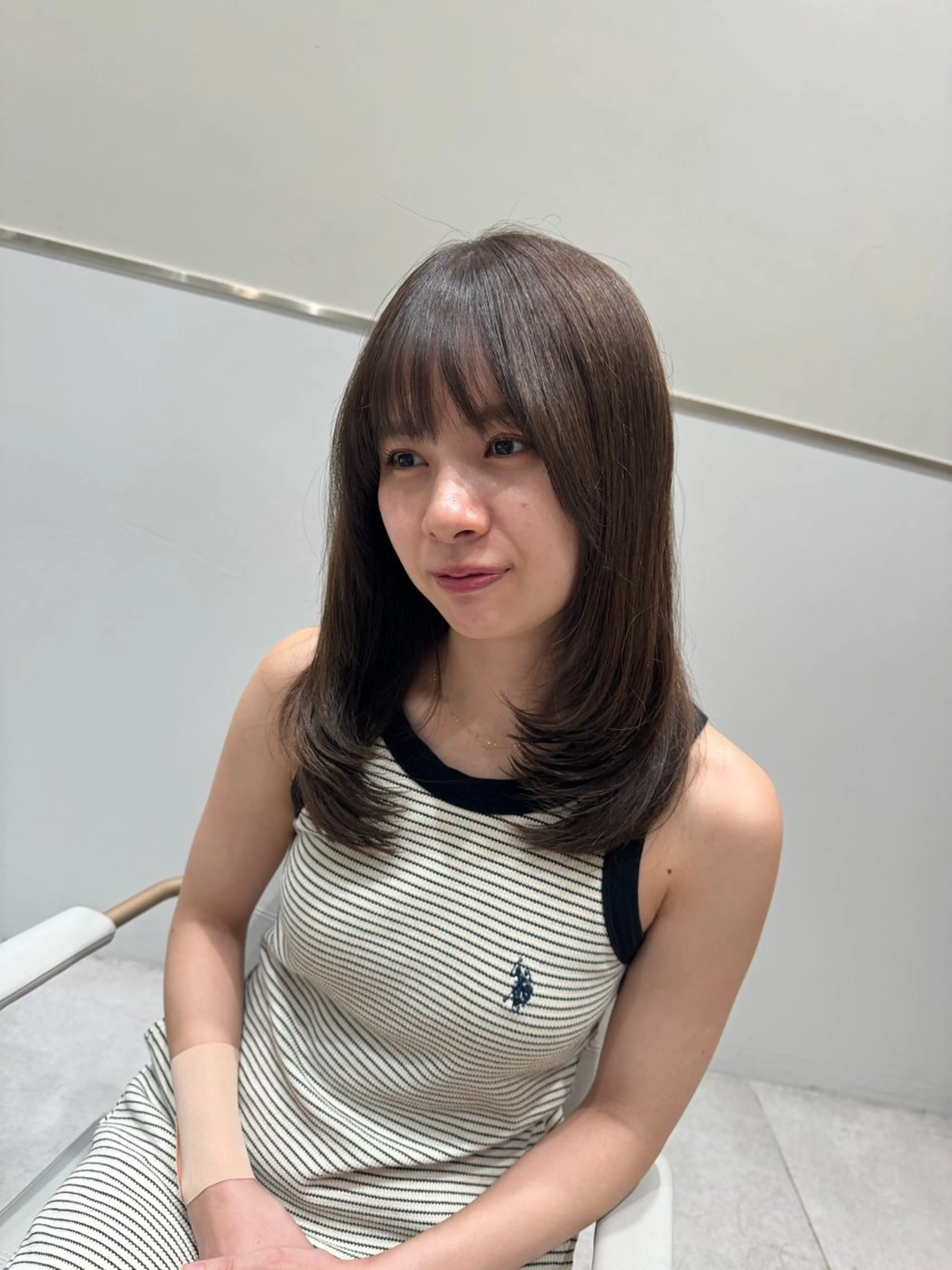 ロング レイヤーカット/透明 感カラー🐬永井瑠栞のヘアスタイル