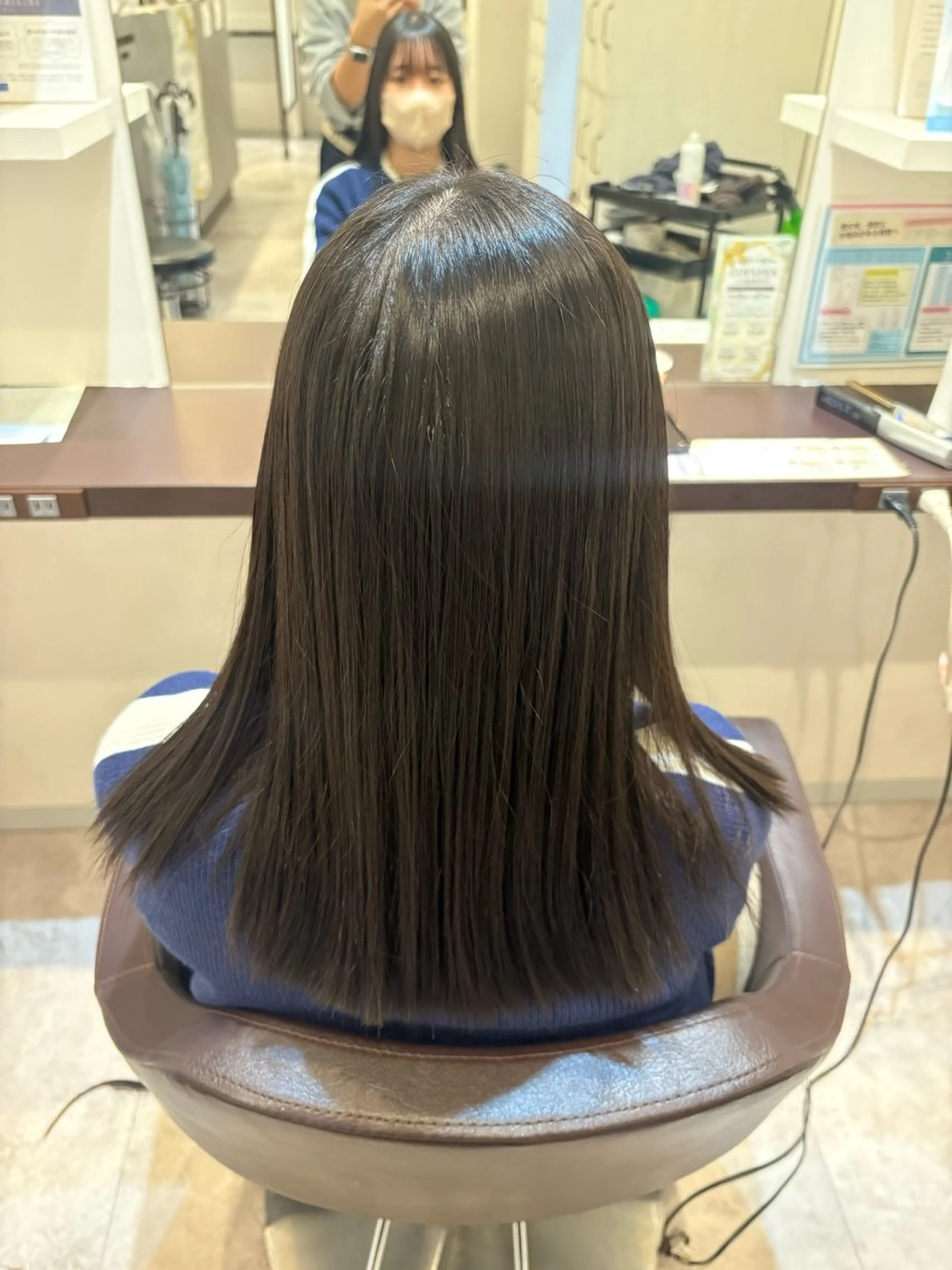 ロング 伸ばしかけ 縮毛矯正 カット 縮毛矯正 山下ちひろ／似合わせ カット／スパニストのヘアスタイル