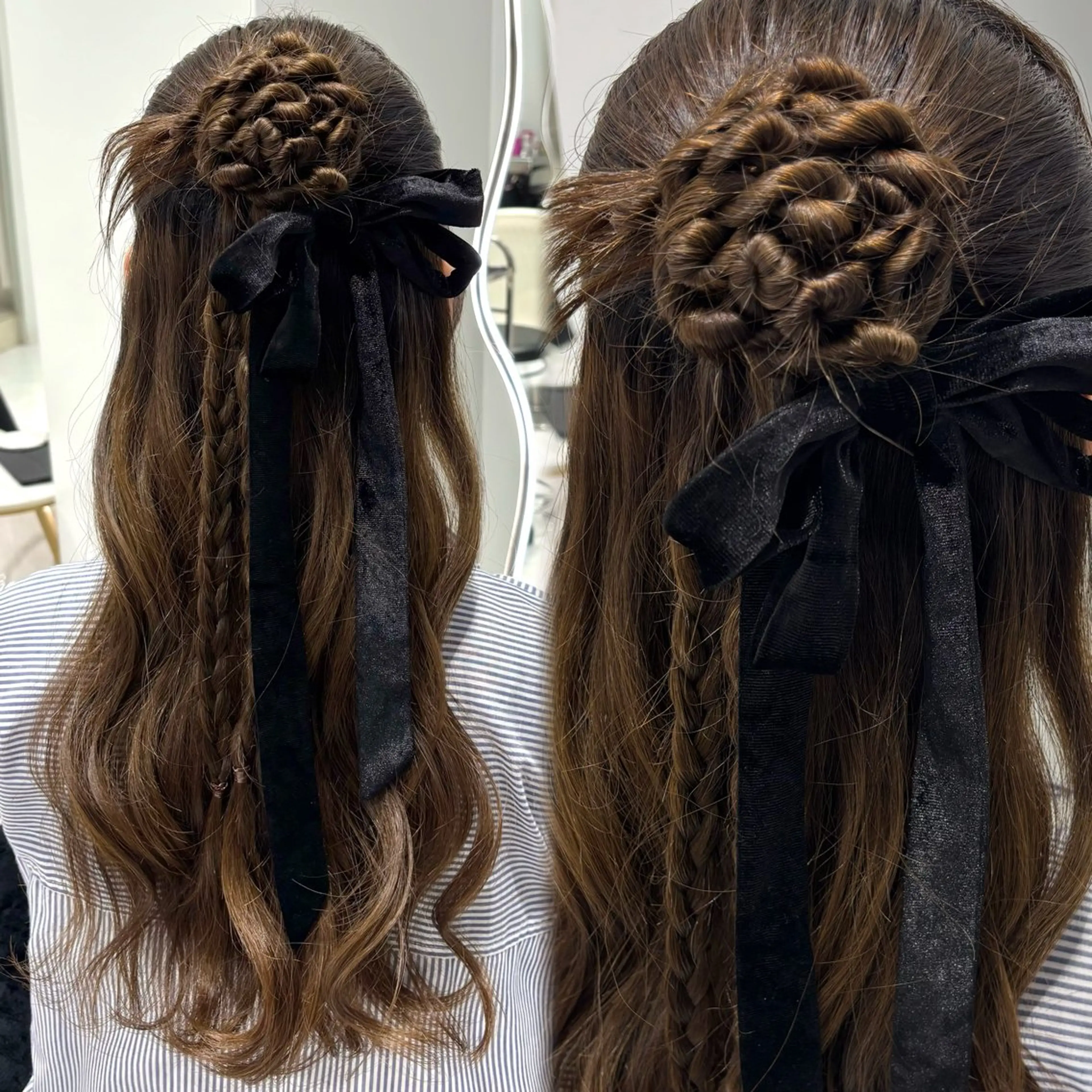 ヘアアレンジ ハーフアップ 卒業式のヘアスタイル ヘアセット 後藤 瑠菜のヘアスタイル