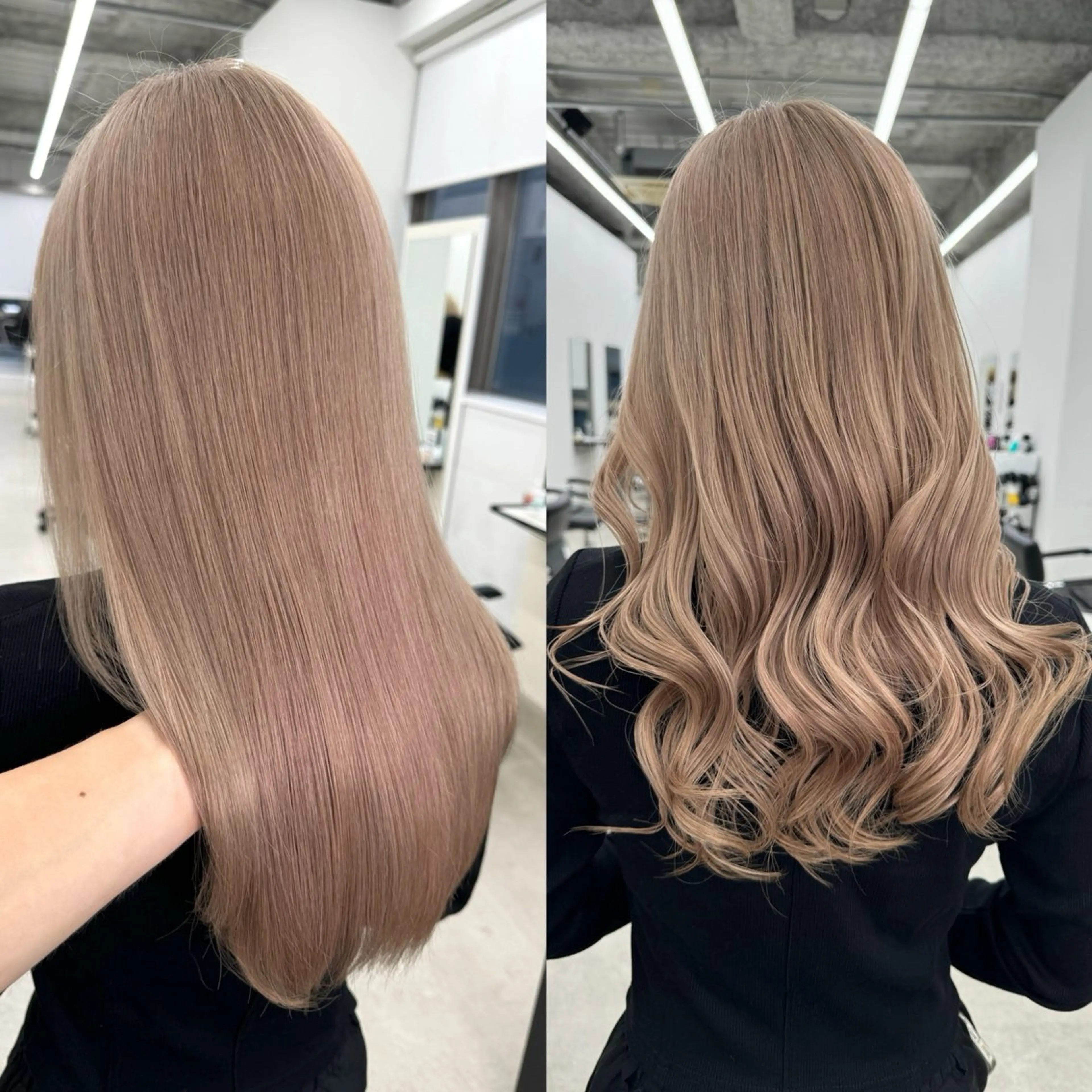 全頭2回ブリーチ+カラー+スタイリングの写真