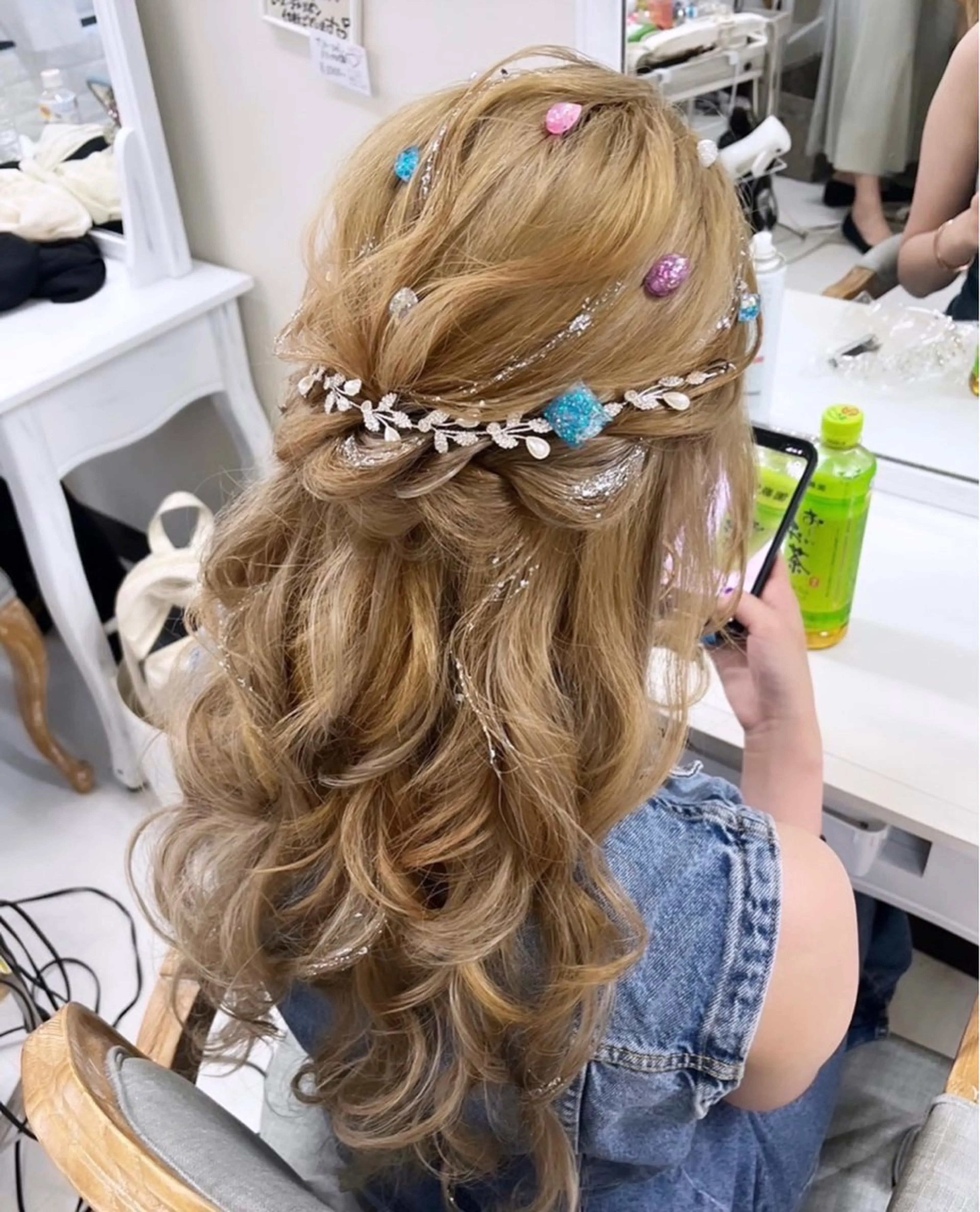 ヘアアレンジ ハーフアップ ヘアセット ヘアセットサロン ココのヘアスタイル
