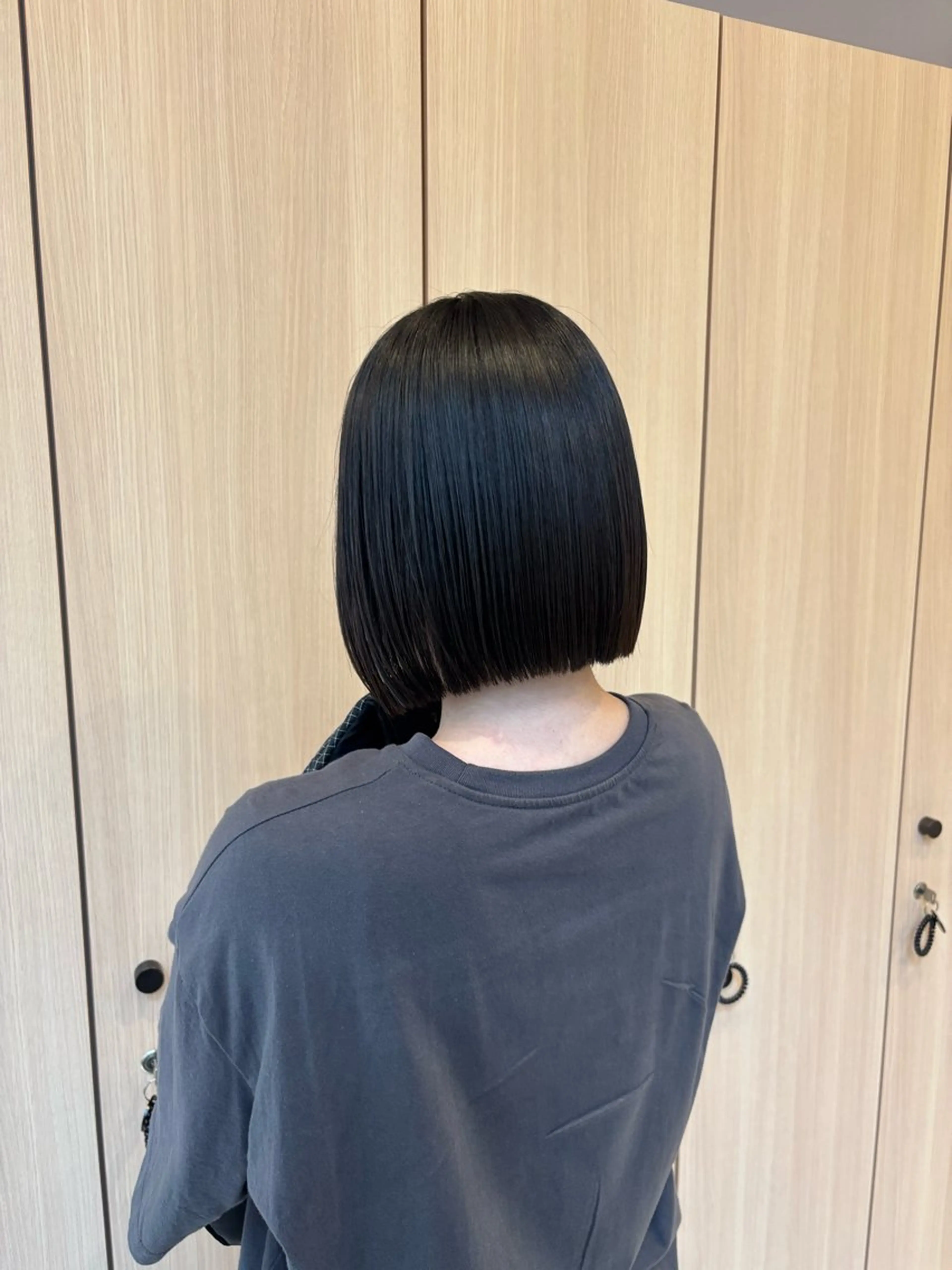 ミディアム 切りっぱなしボブ ボブ rio .のヘアスタイル