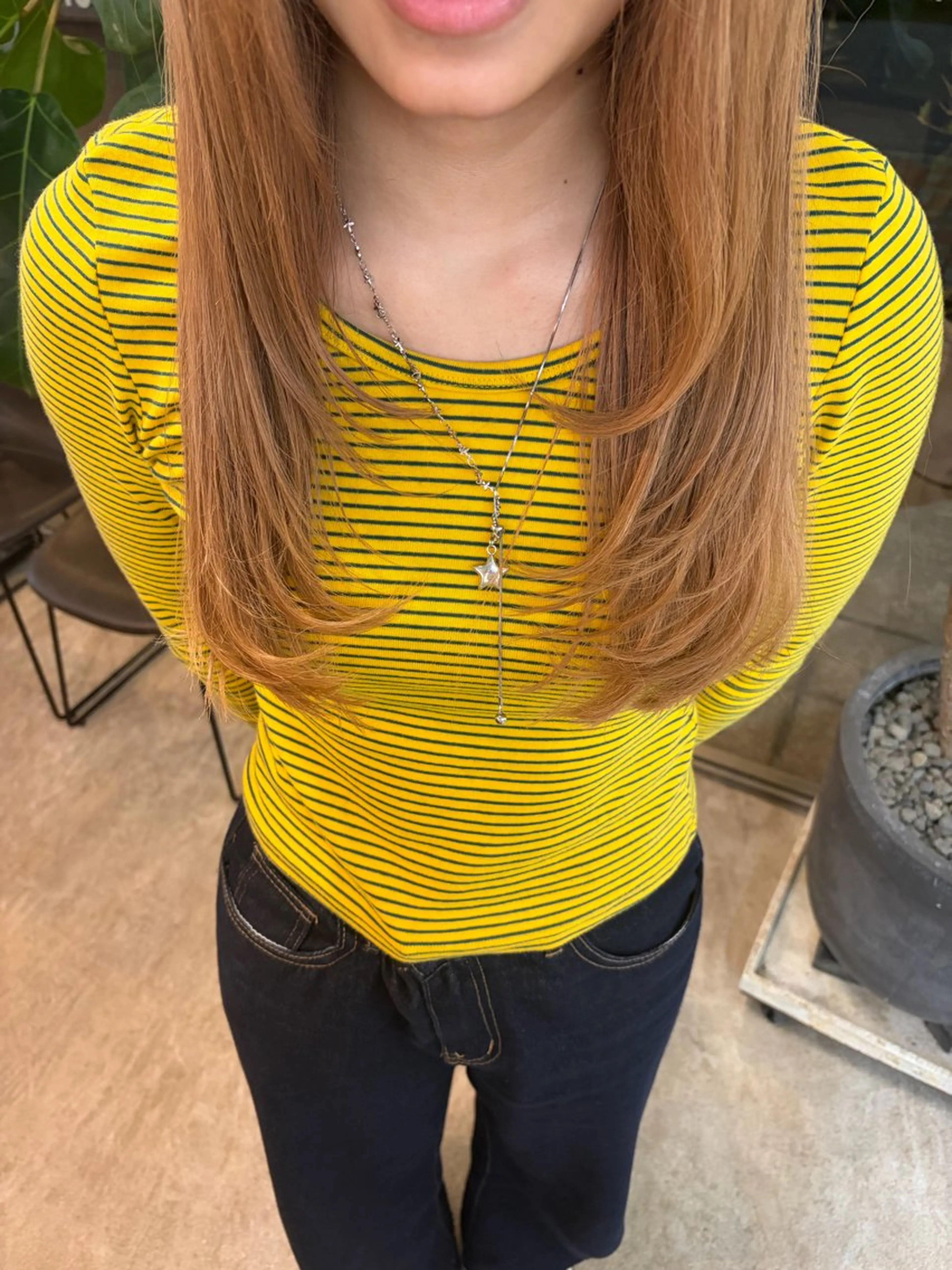 ロング カラー カットモデル unaのヘアスタイル