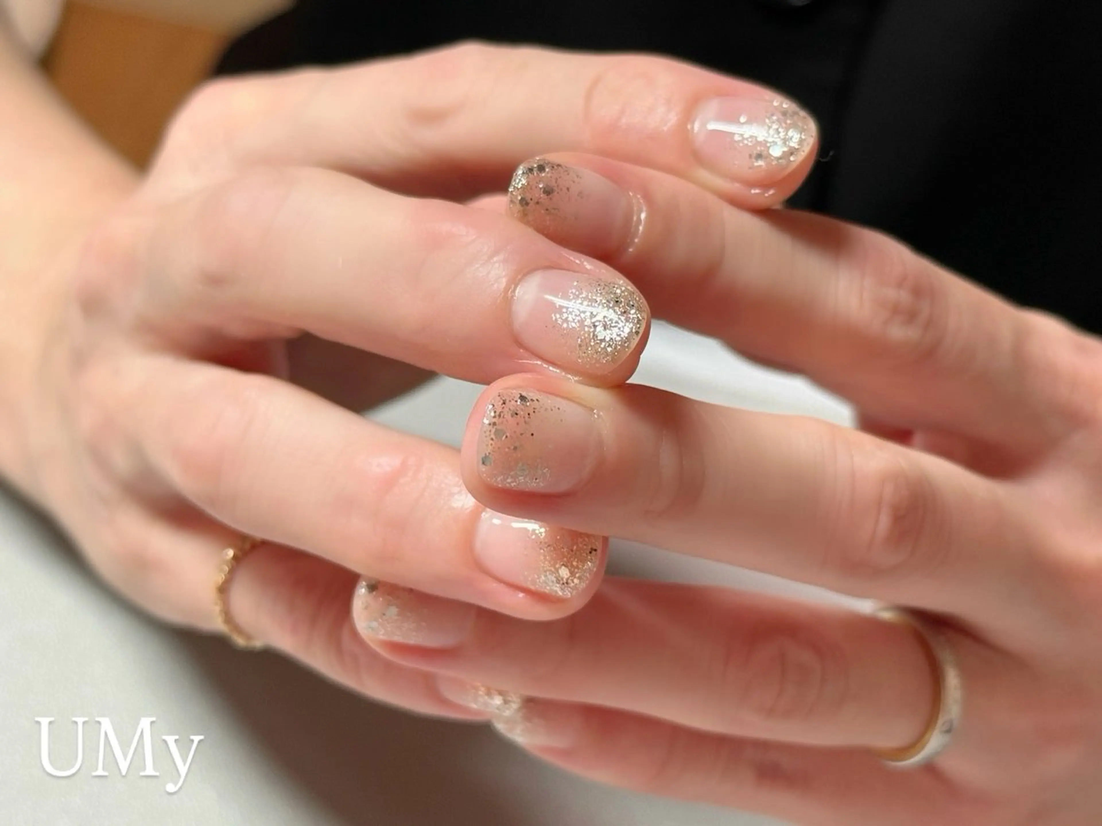 オフなし/ラメグラデーションの写真