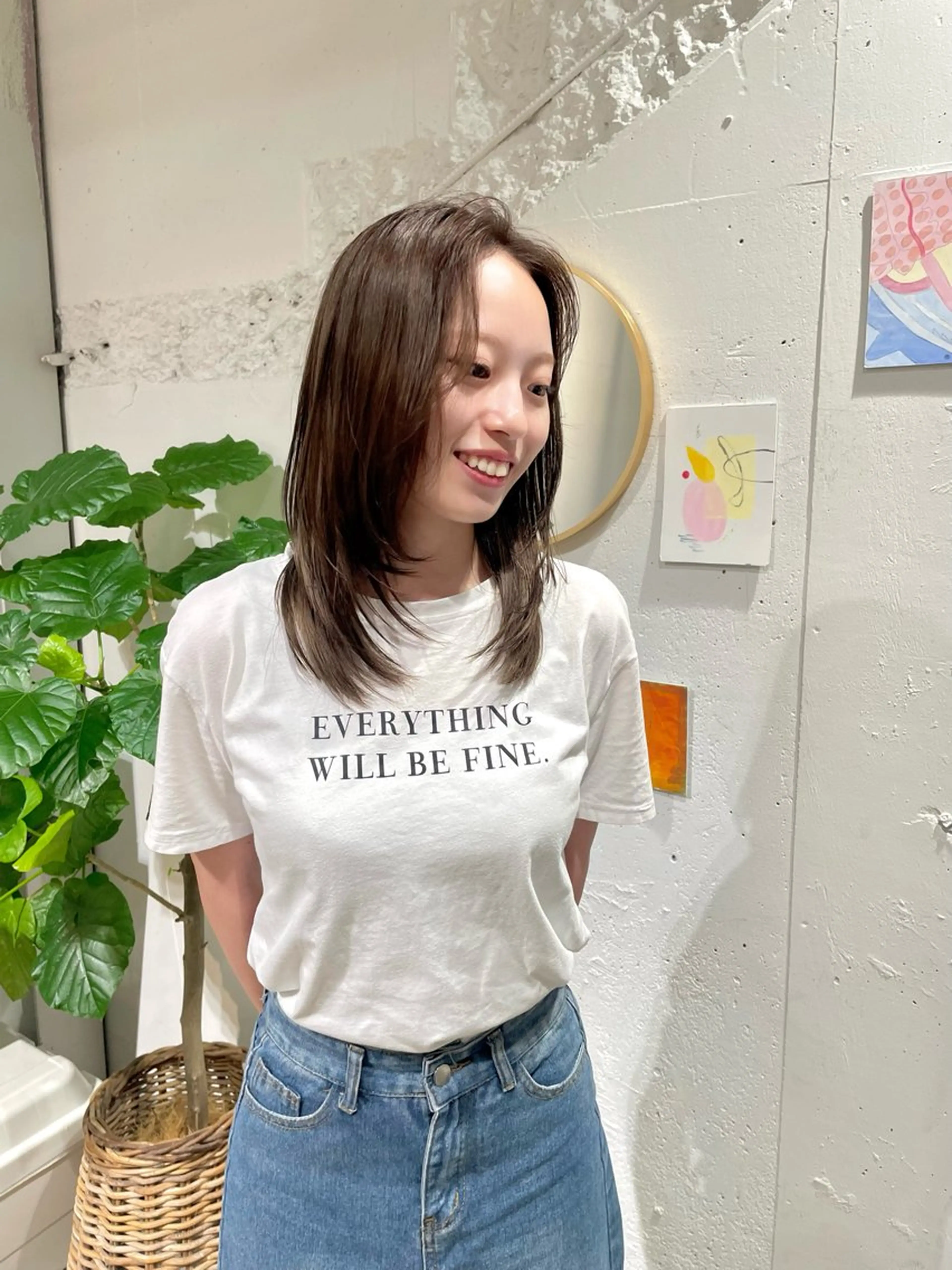 セミロング naho✂︎bob/ layerのヘアスタイル