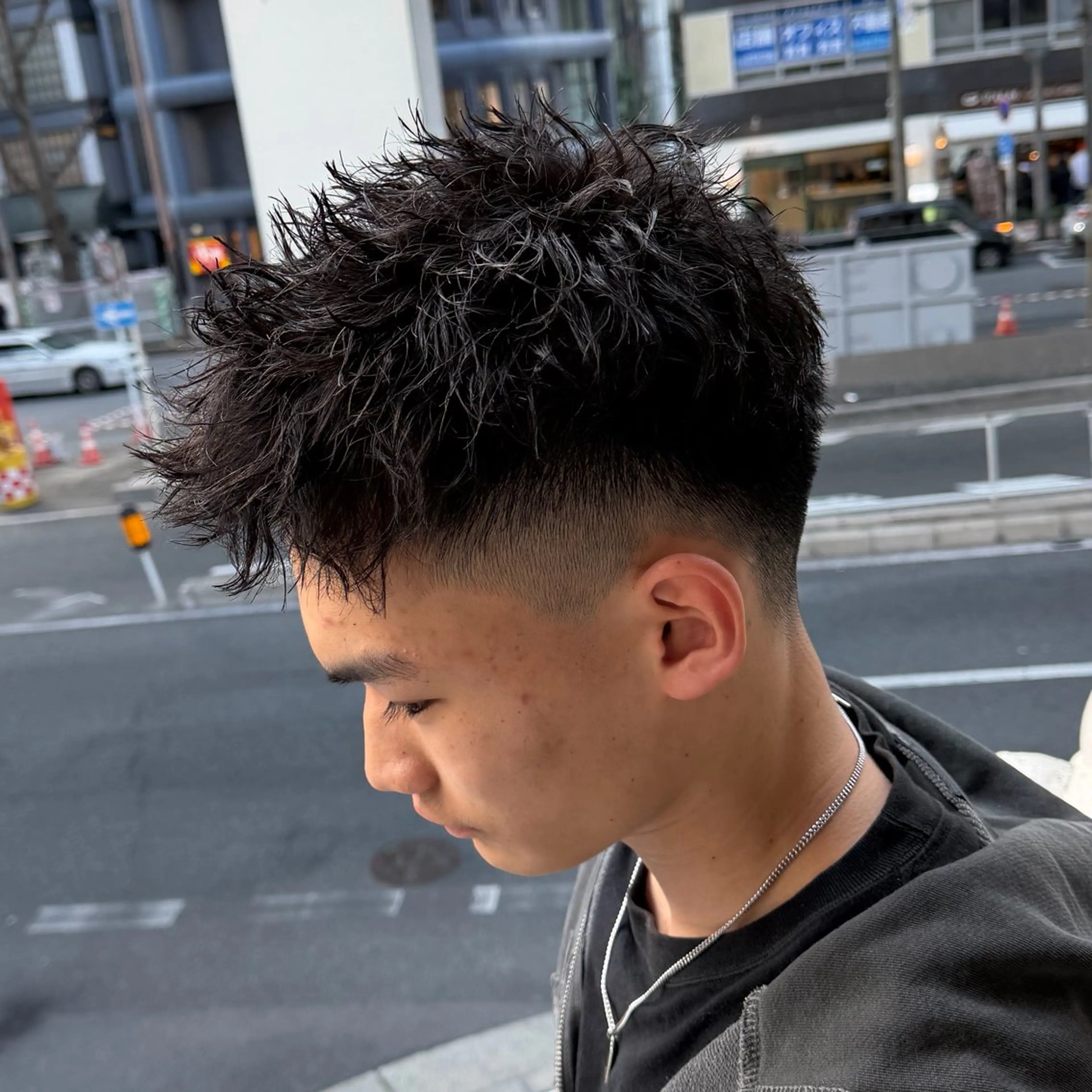 ショート パーマ メンズ カット パーマ トリートメント 梅田/メンズパーマ /短髪/田中崇奨のヘアスタイル