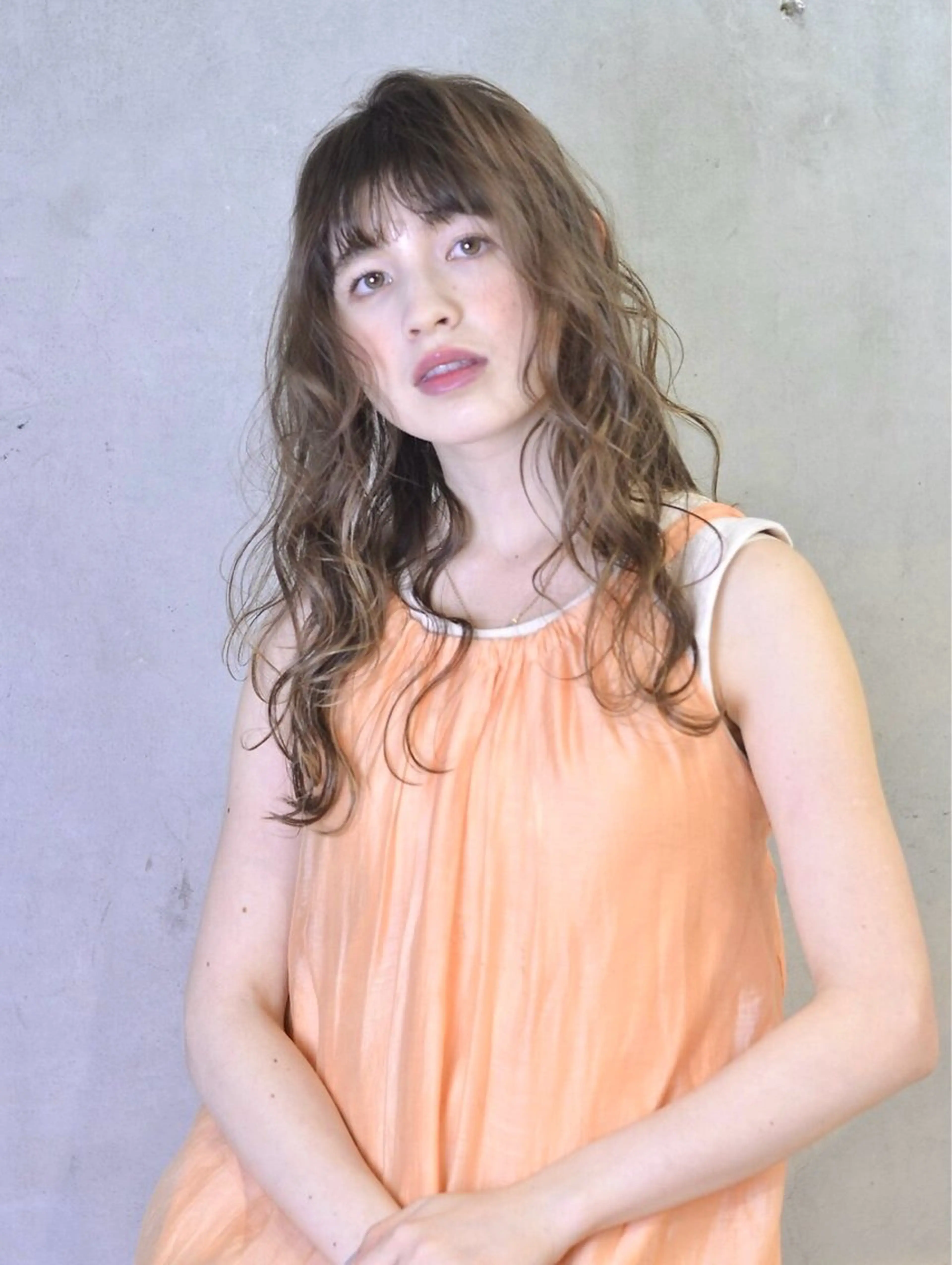 セミロング カラー カット ヘアカラー トリートメント 髪質改善/ヘアケア coiiはしもとはなのヘアスタイル