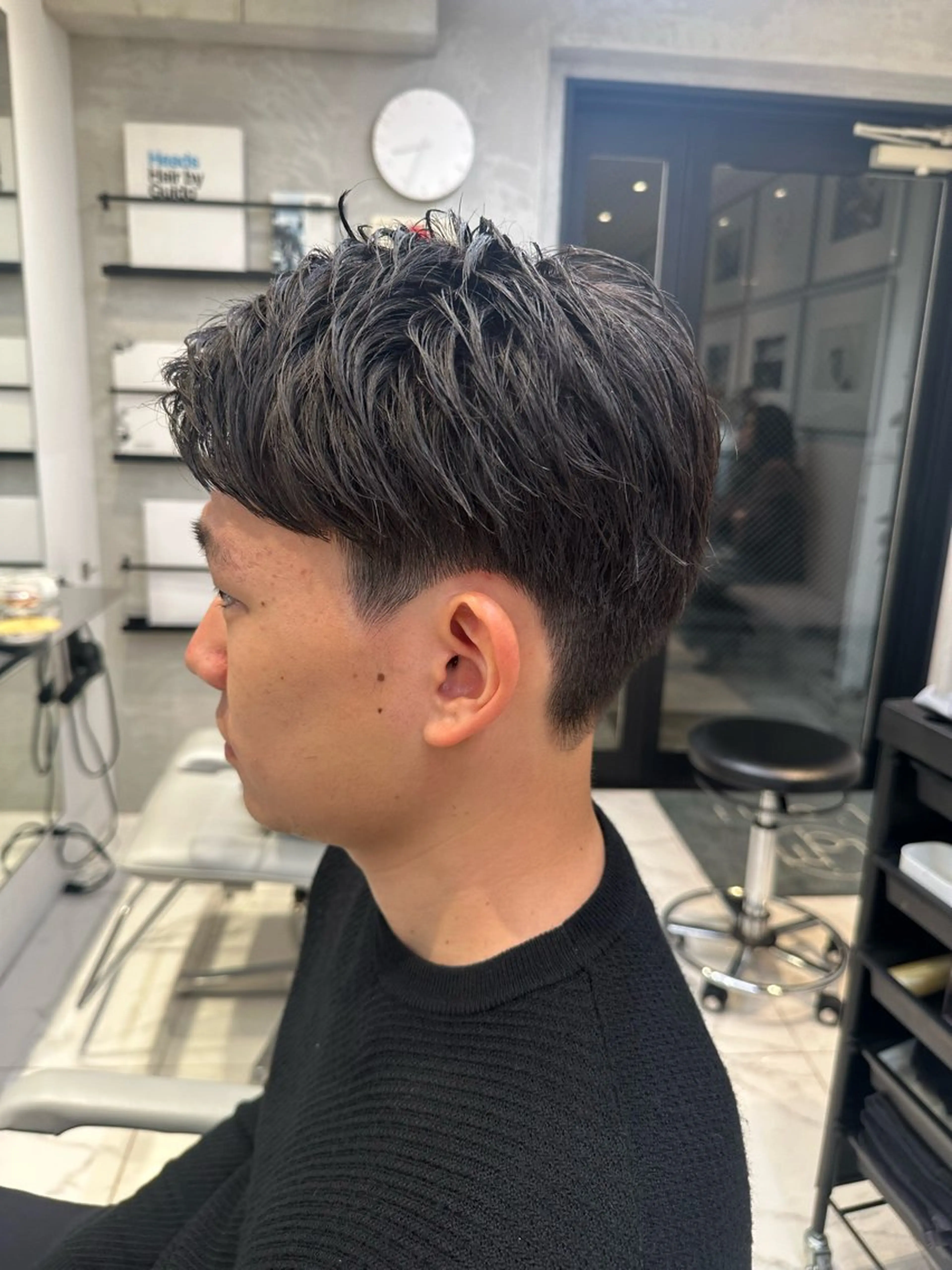 メンズ 短めショートカット カットモデルのヘアスタイル