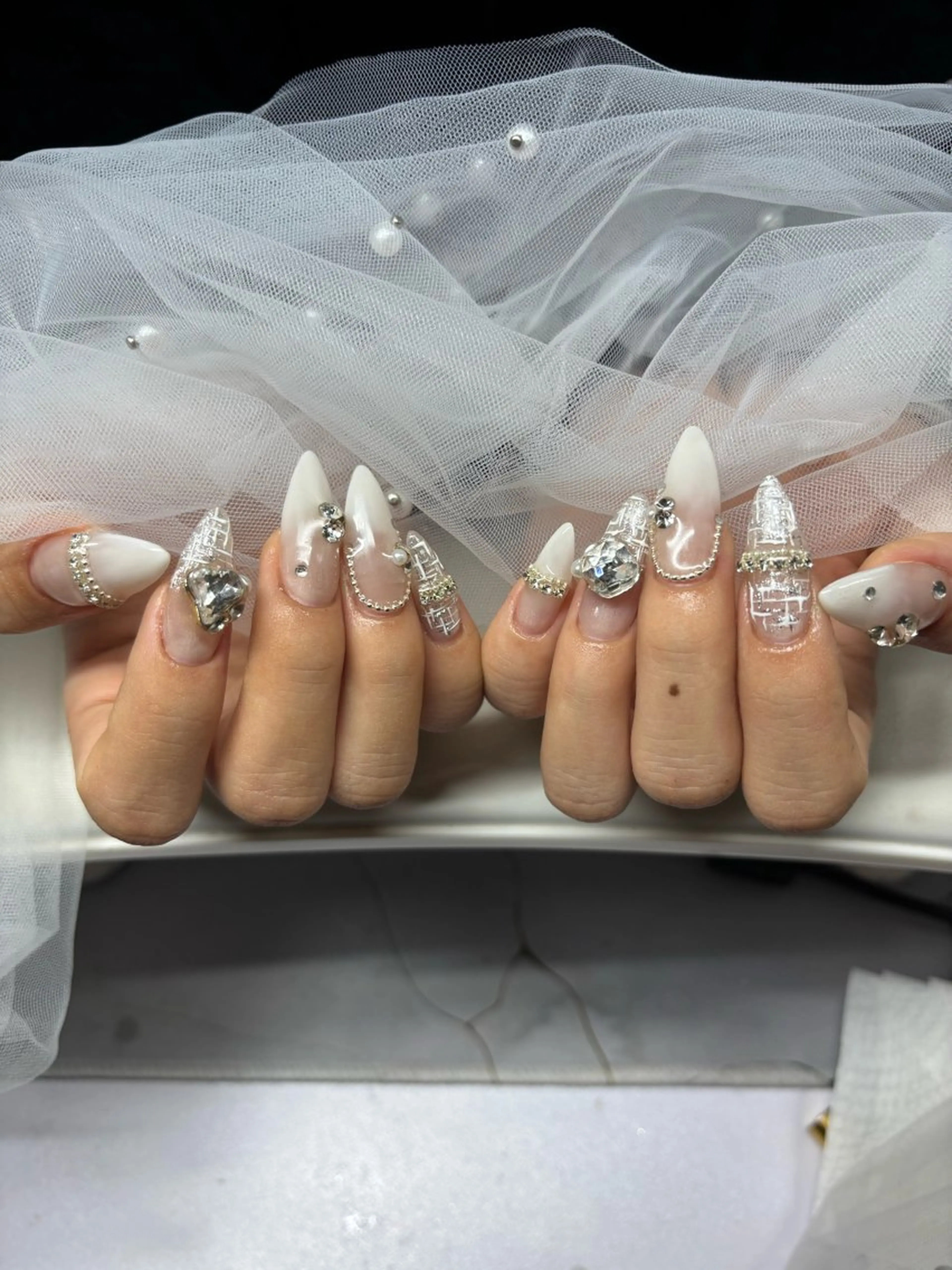 ネイル 長さ出し 冬ネイル 門真市ネイルサロン♡ KUMI.HANAのネイルデザイン