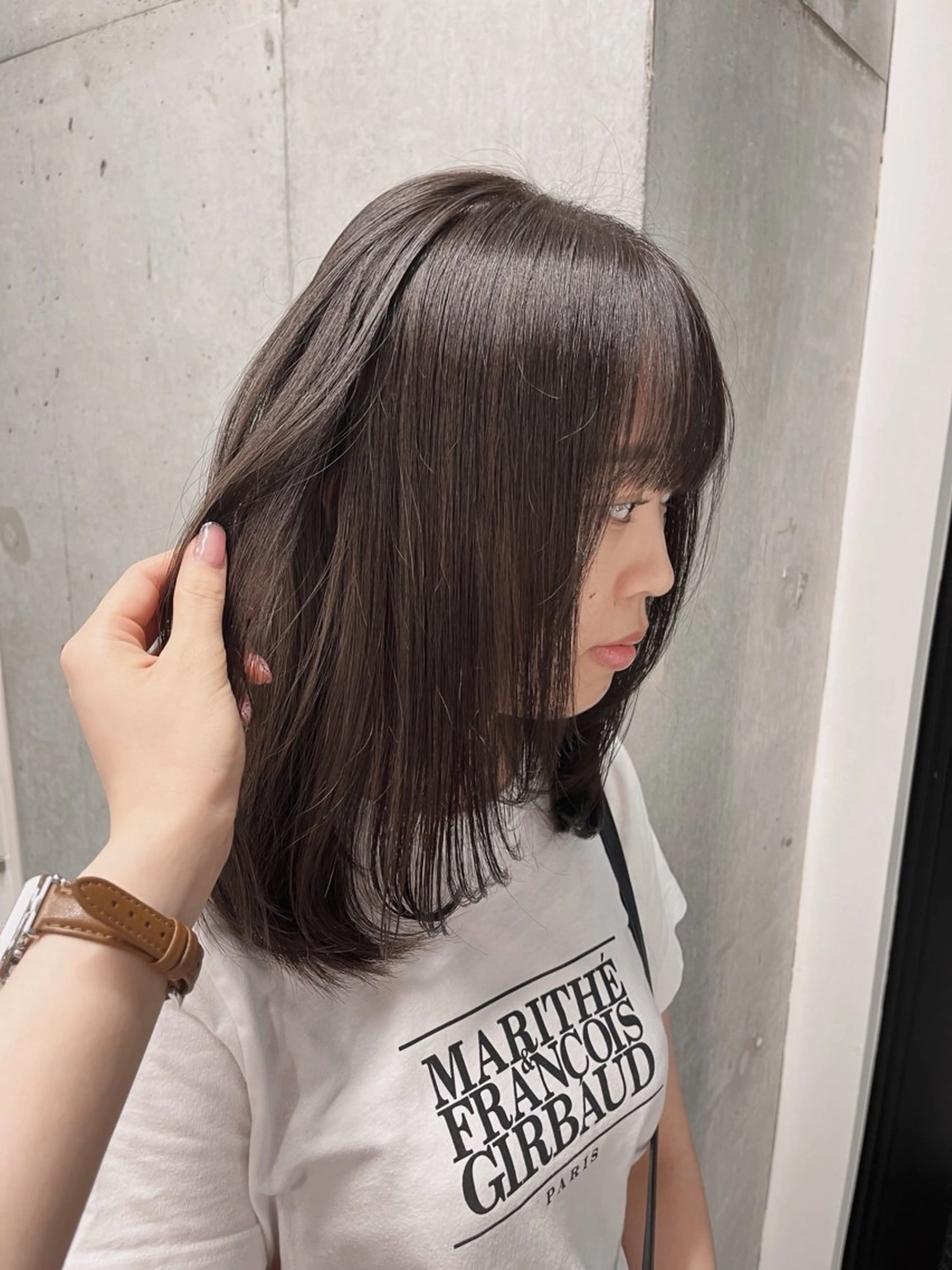 カラー 透明感カラー ヘアカラー sena⌇ベージュ⌇ ブリーチなしWカラーのヘアスタイル