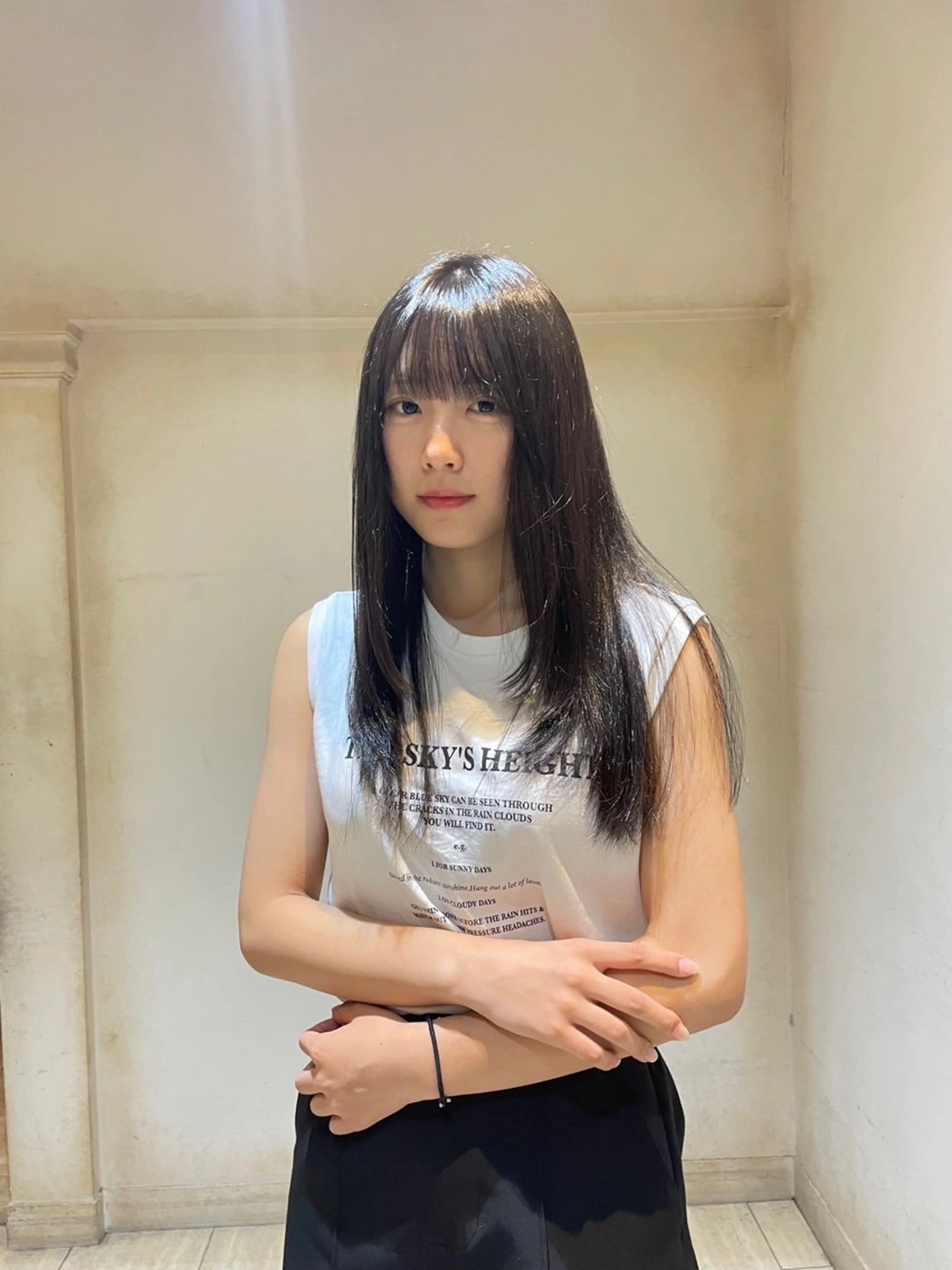 カラー 透明感カラー 長谷 若奈のヘアスタイル