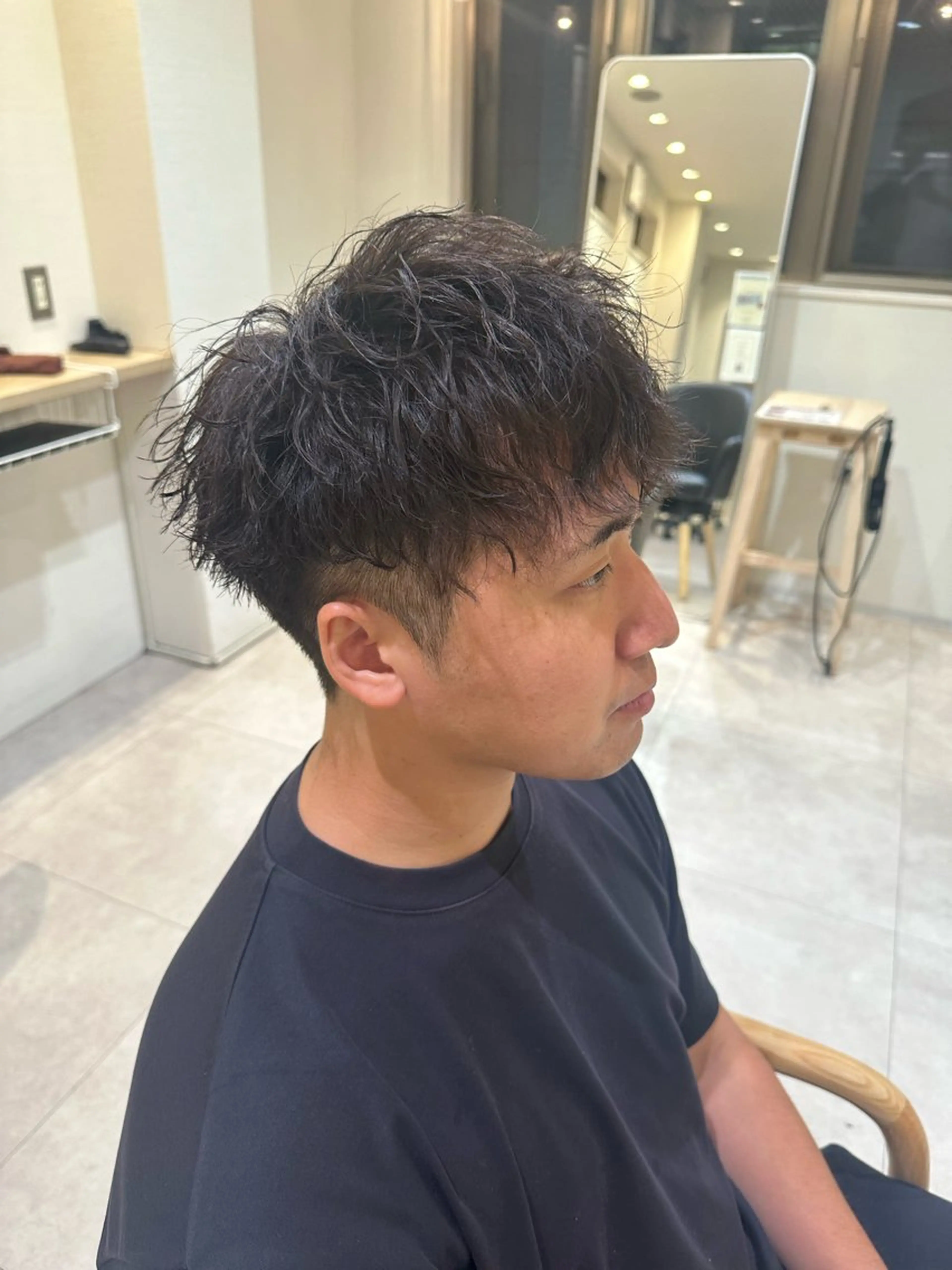 パーマ メンズ アップバング メンズパーマ カット パーマ トリートメント 【パーマの達人】 💎メンズ特化🔥徹のヘアスタイル