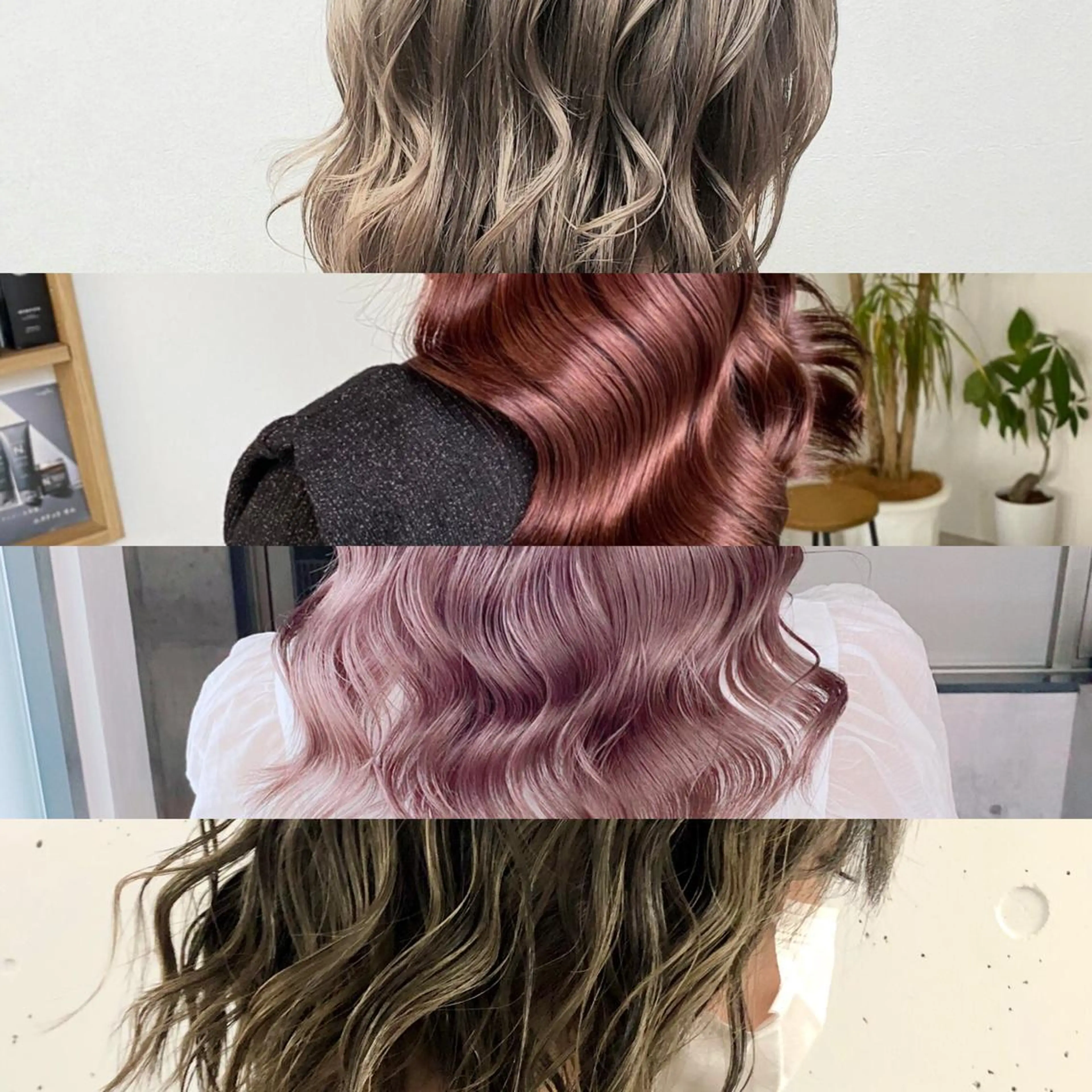 ミディアム カラー ダブルカラー ヘアカラー トリートメント 難波/心斎橋/ボブ/ 髪質改善/ハイトーンのヘアスタイル