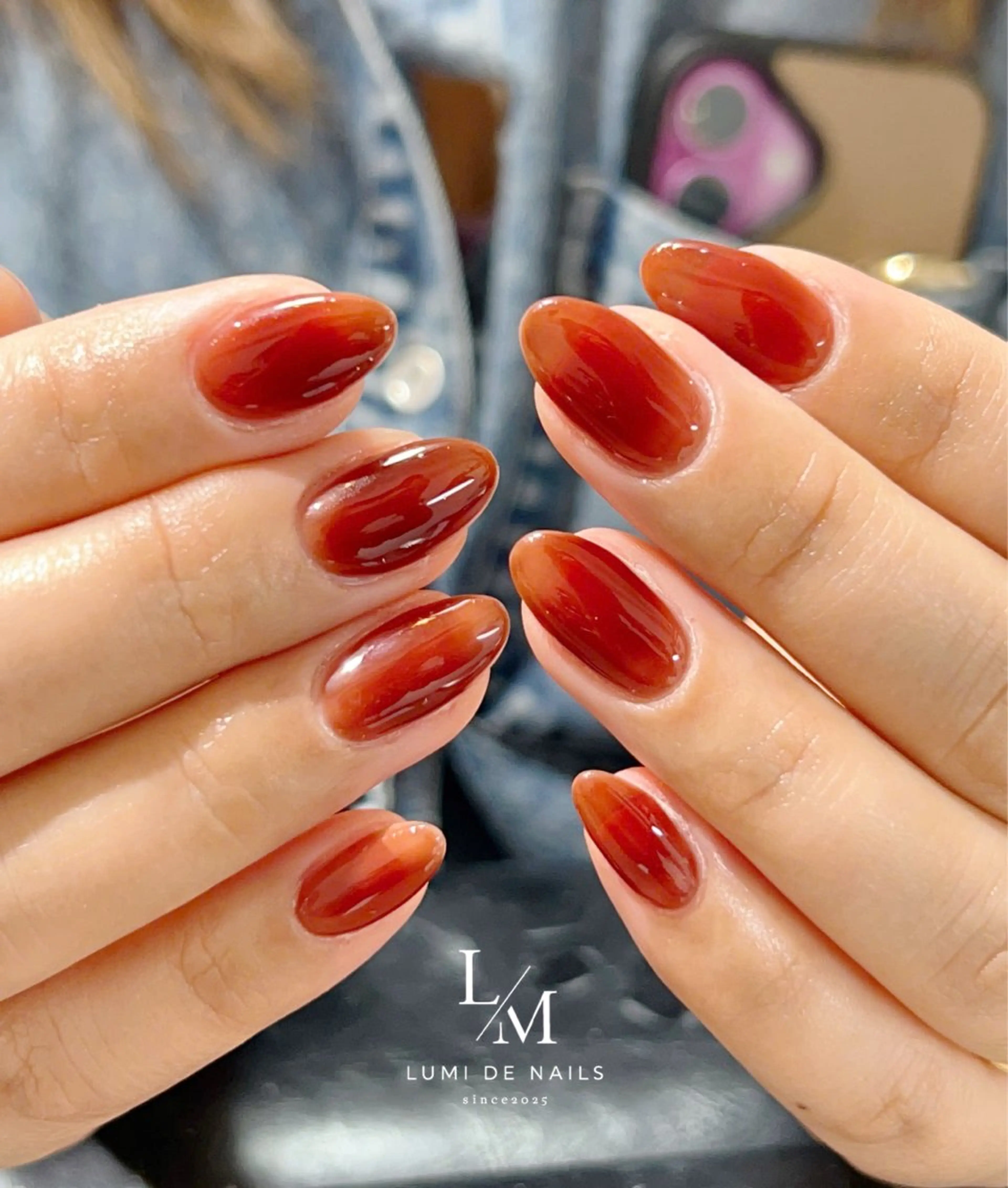 ネイル アートネイル フレンチネイル グラデーション 韓国ネイル ラメ(グリッター) ハンドネイル Lumi de nailsのネイルデザイン