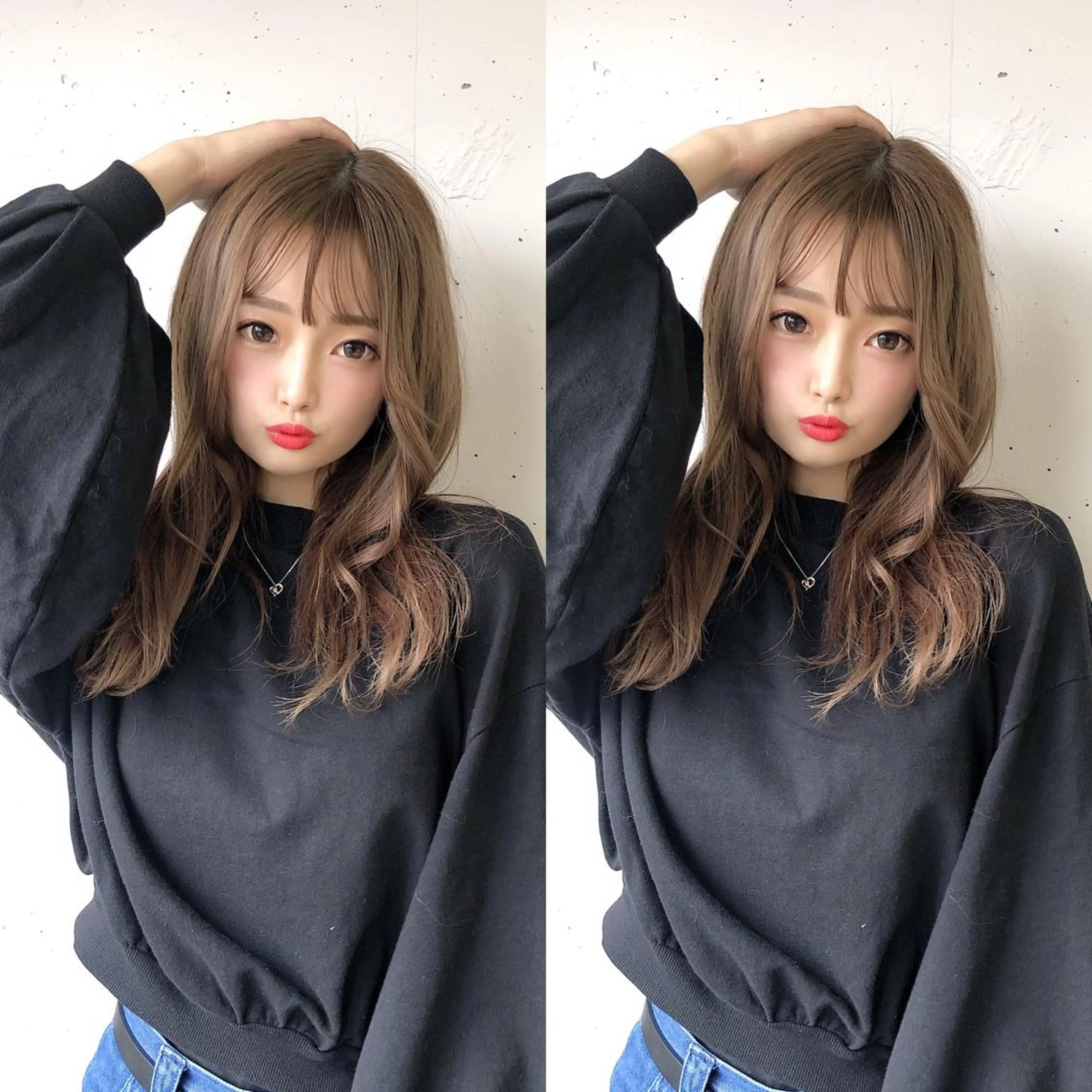 ロング 小顔カット 池袋髪質改善 タニグチのヘアスタイル